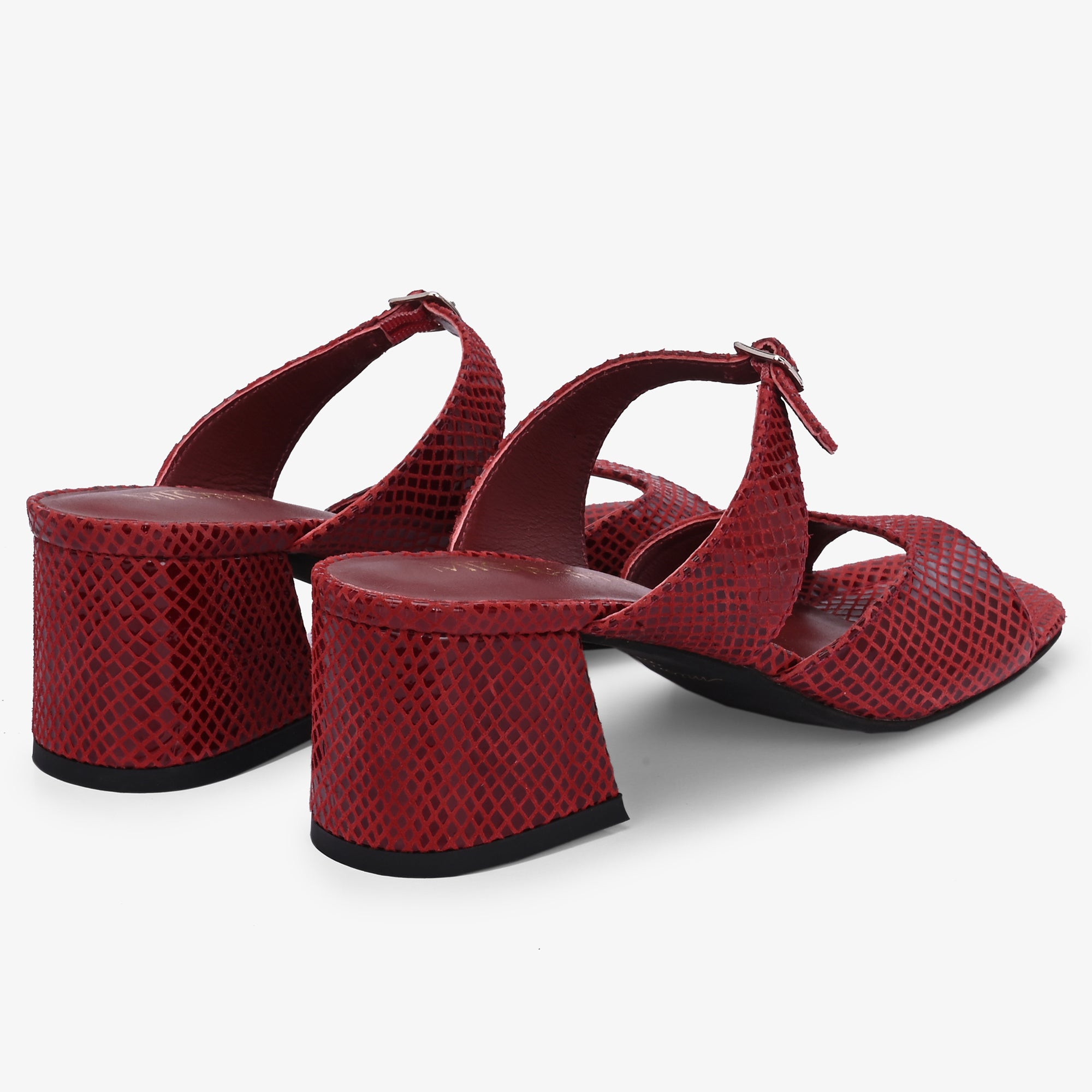 ROXY Premium Leather Slip on Block Heels