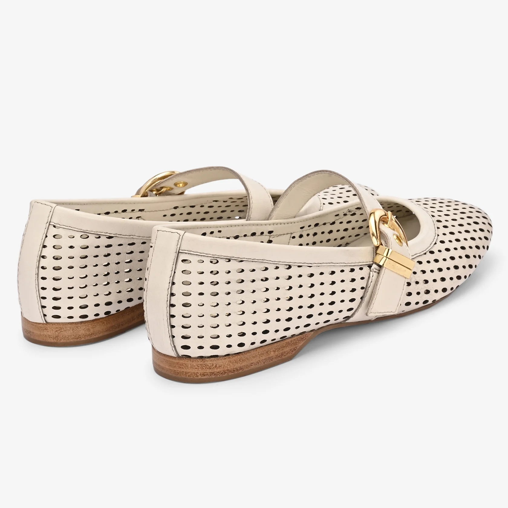 JUNO Premium Leather Mary Jane Ballerinas - The Heels India