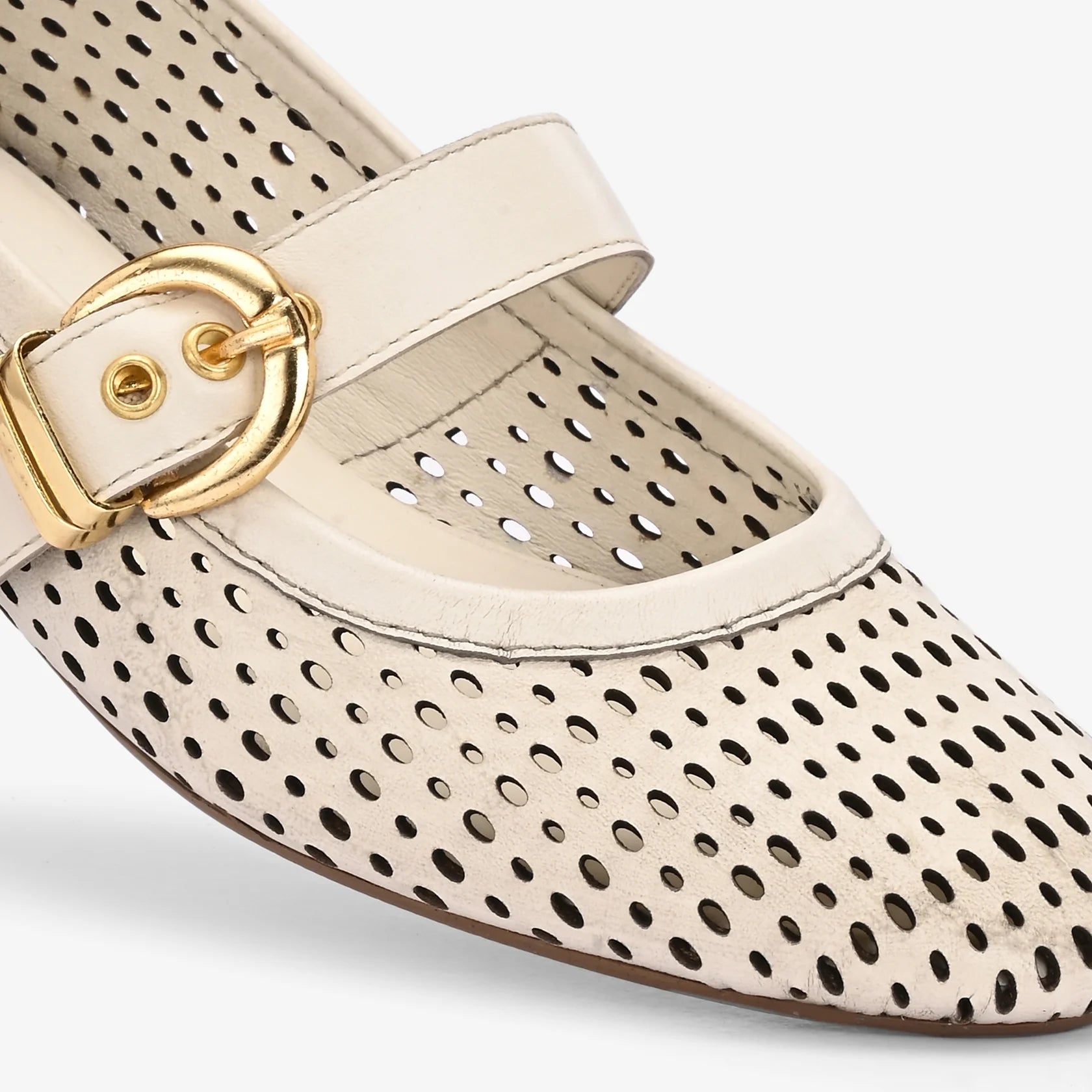 JUNO Premium Leather Mary Jane Ballerinas - The Heels India