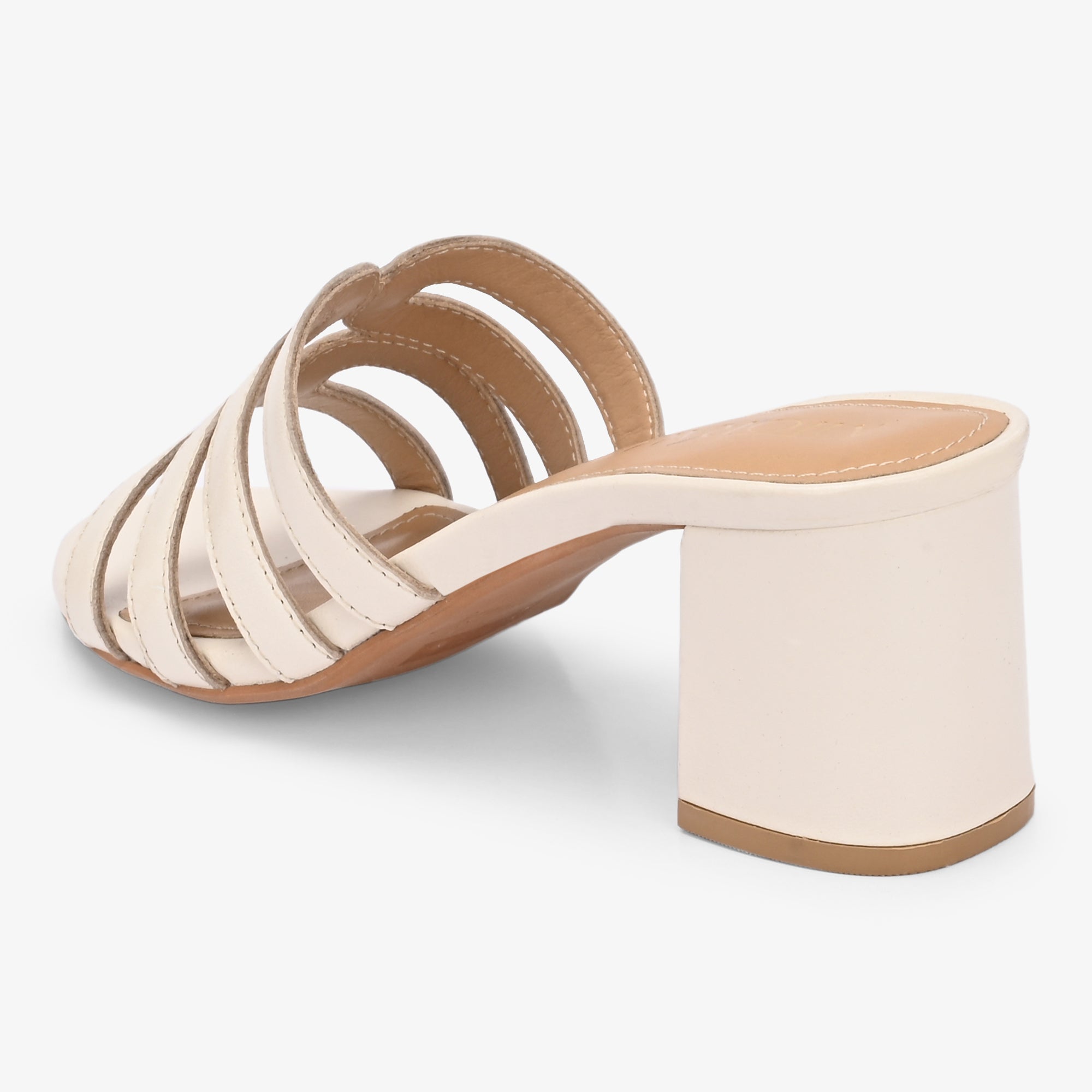 NYSSA Premium Leather Laser Cut Block Heels