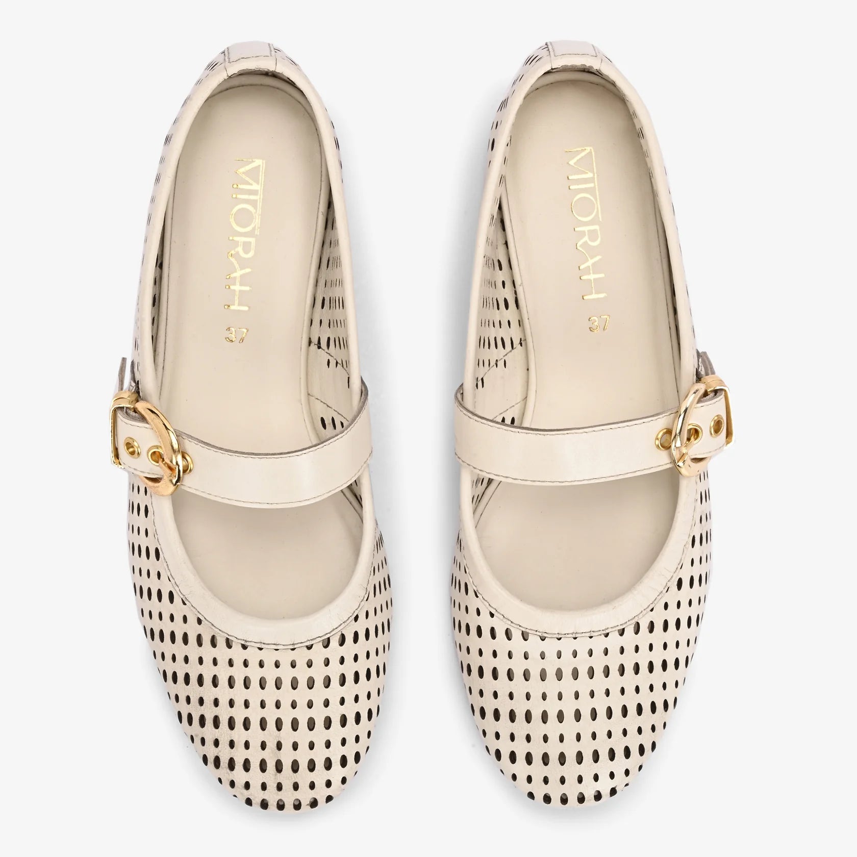 JUNO Premium Leather Mary Jane Ballerinas - The Heels India