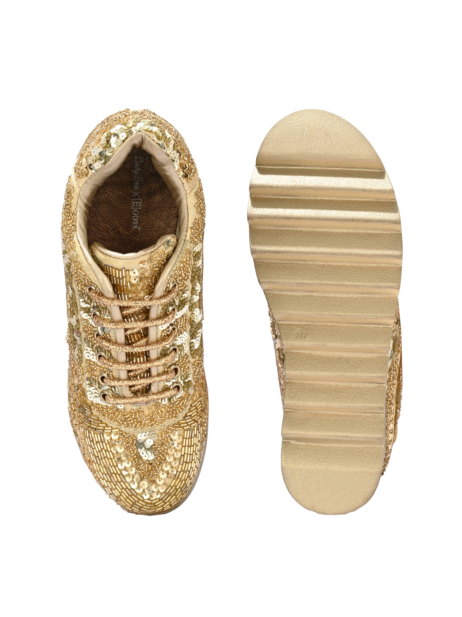 MEHRIYA LUXE Chunky Bridal Embellished Sneakers