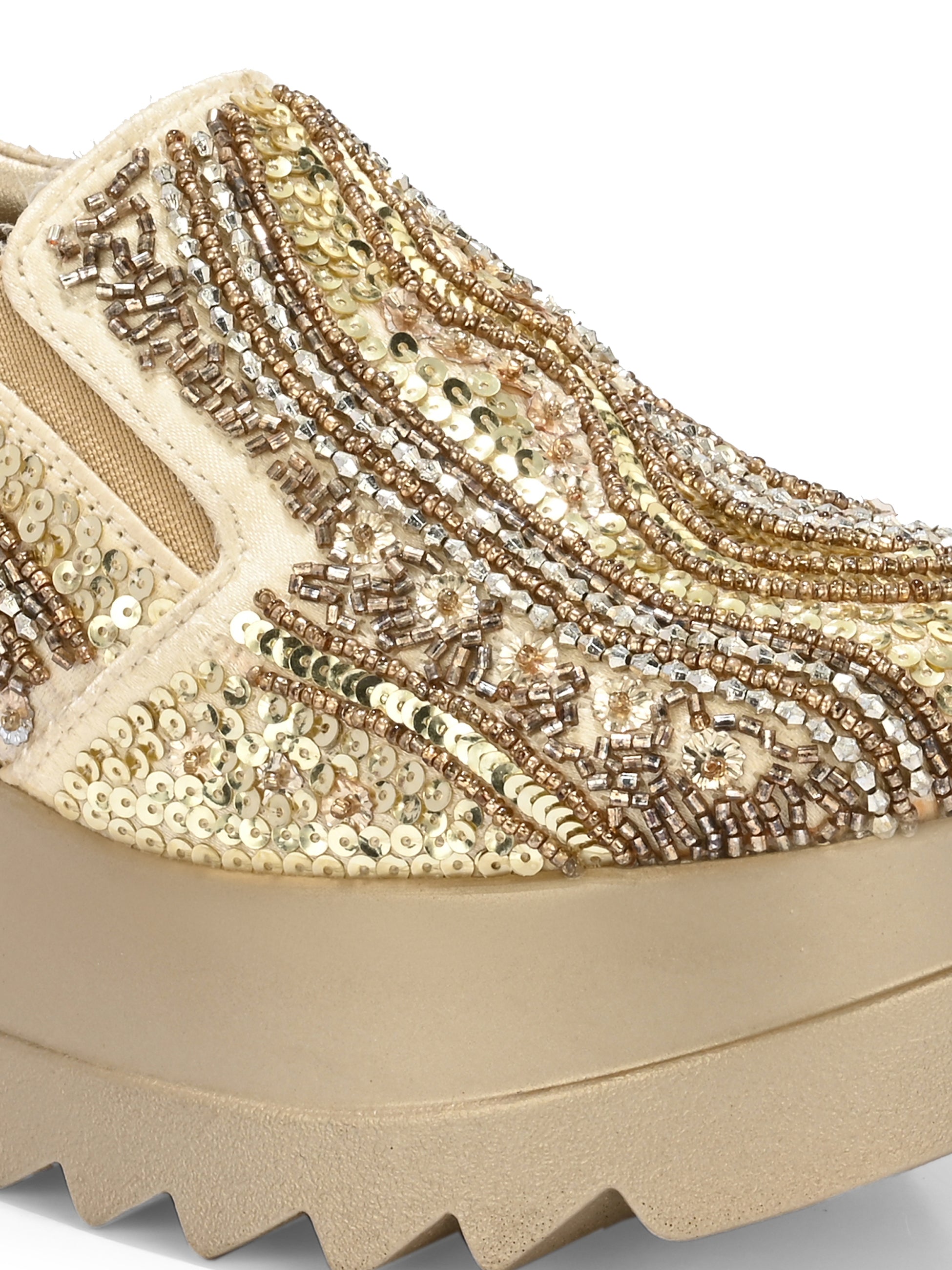 ELARA NOOR Chunky Bridal Embellished Sneakers