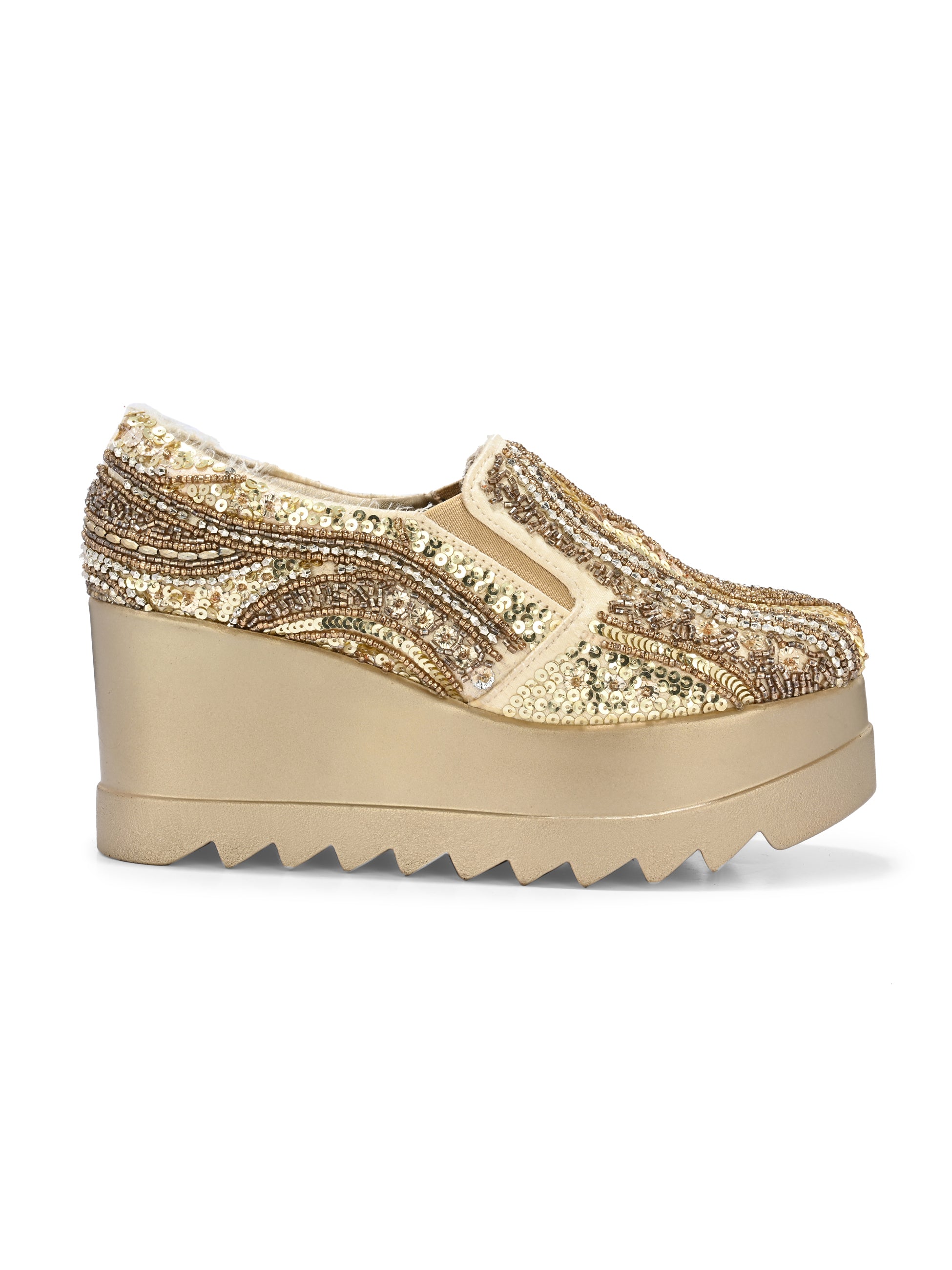 ELARA NOOR Chunky Bridal Embellished Sneakers