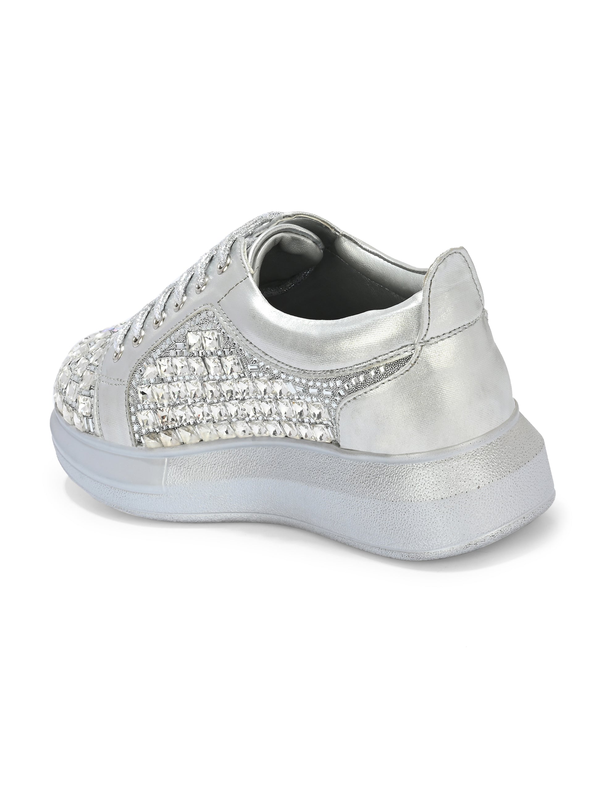ZIVÉRA ROSÉ Chunky Bridal Embellished Sneakers