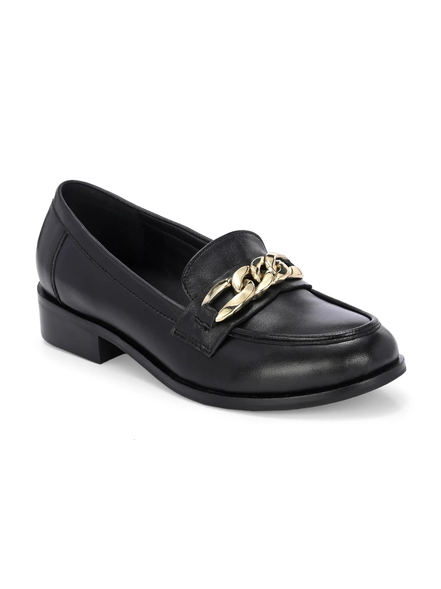 NORA Premium Leather Mid Heel Formal Loafers - The Heels India
