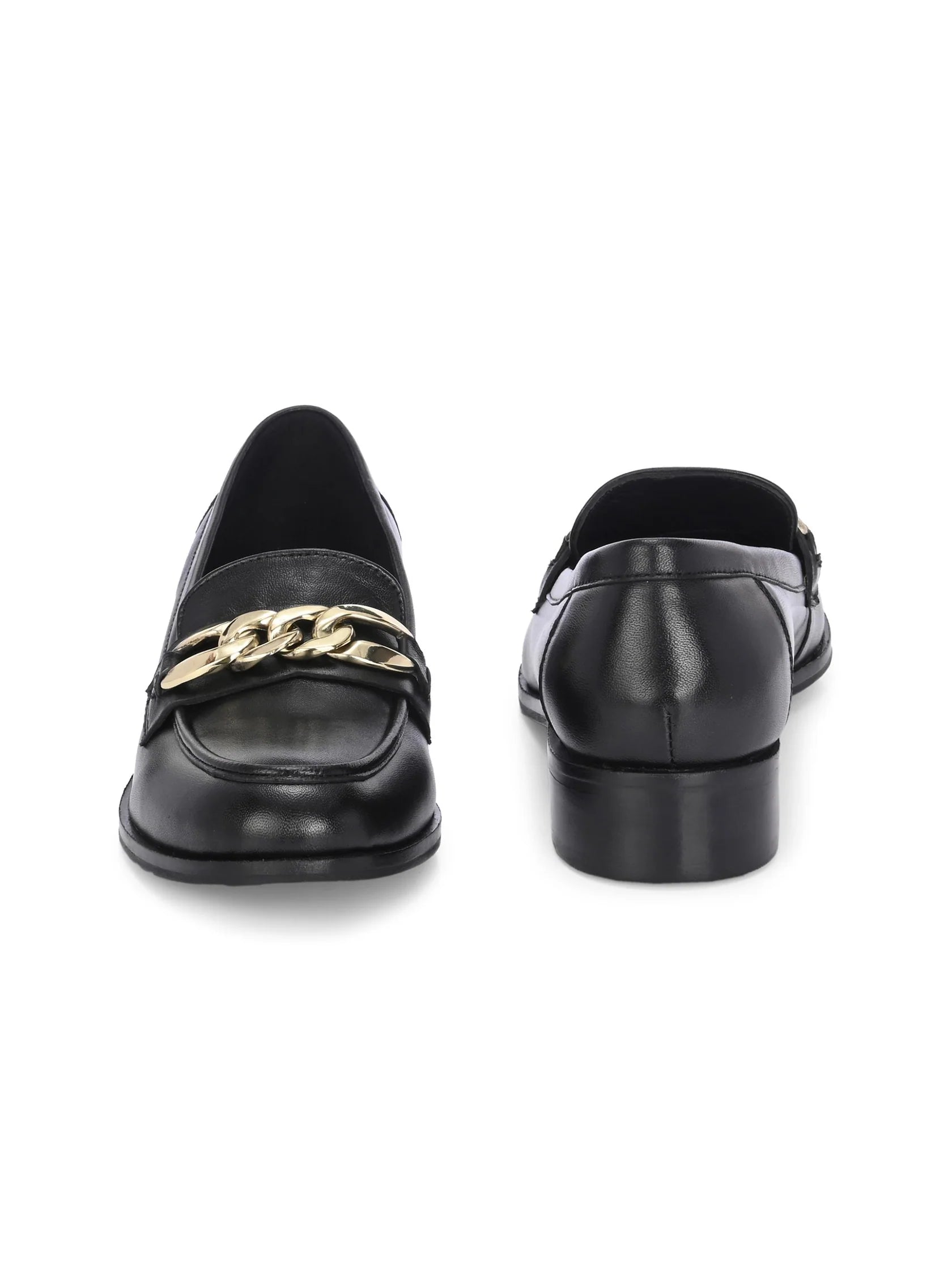 NORA Premium Leather Mid Heel Formal Loafers - The Heels India