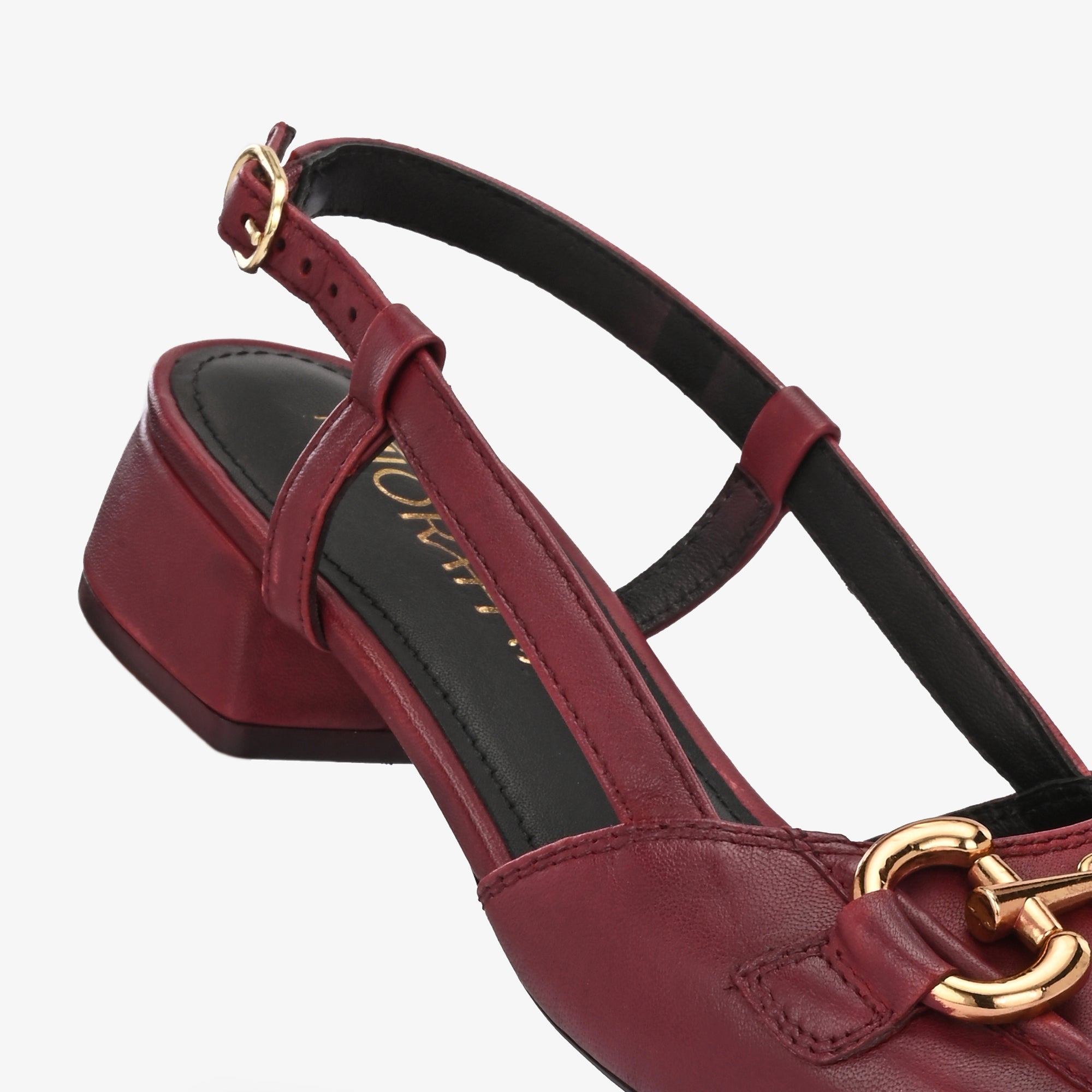 Majestic Premium Leather Sling Back Heels