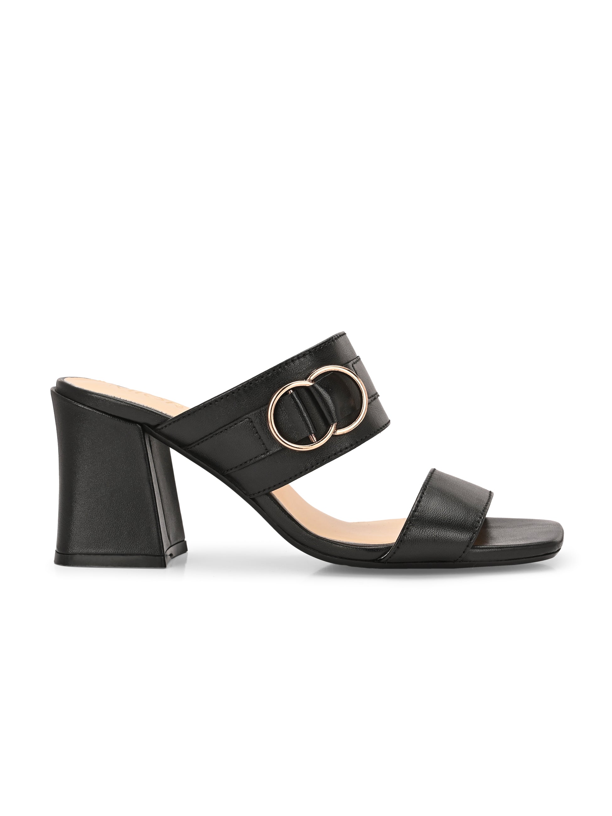 VELORA Premium Leather Double Strap Block Heels