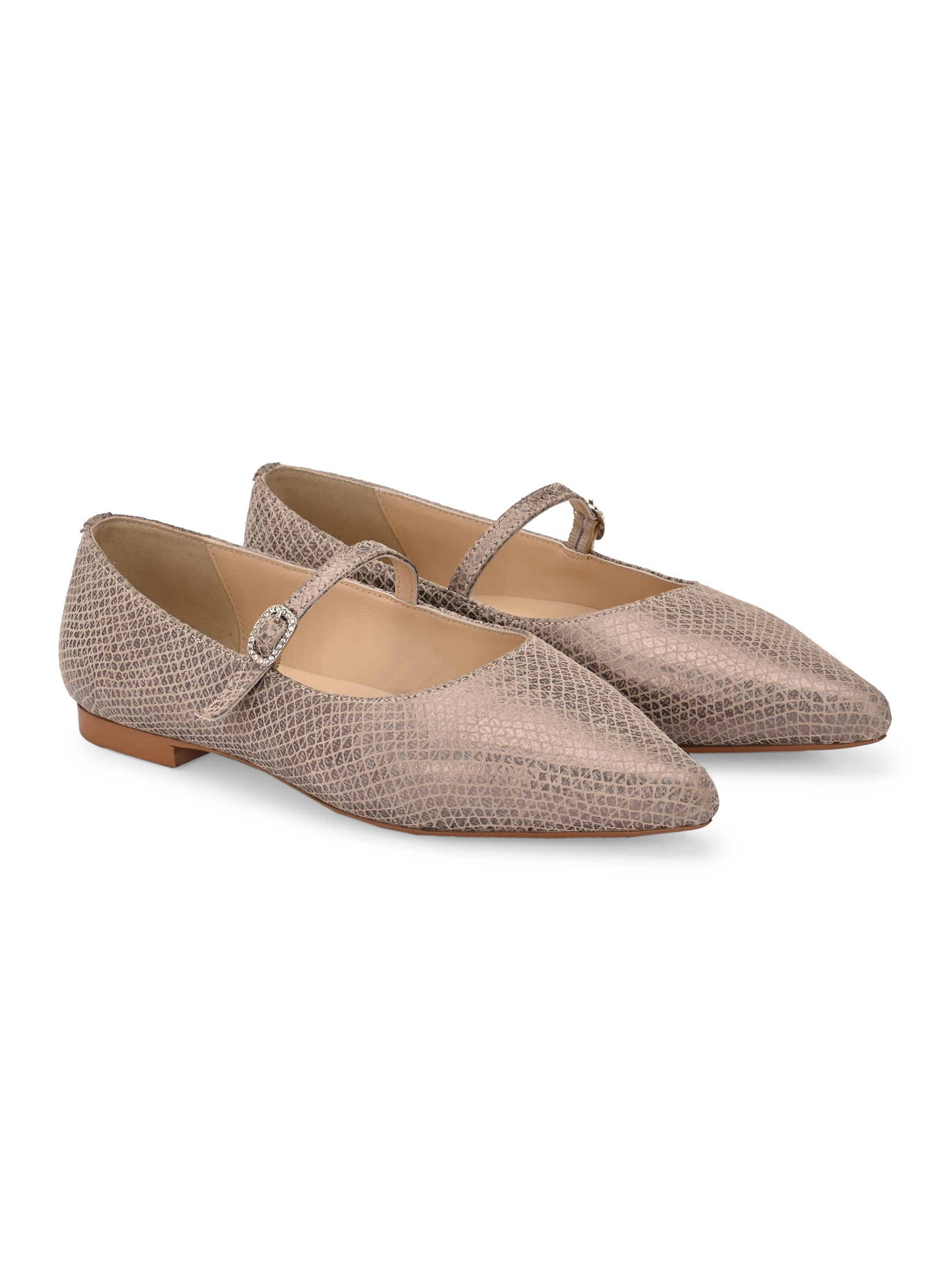 POPPY Premium Leather Pointed Flat Ballerinas