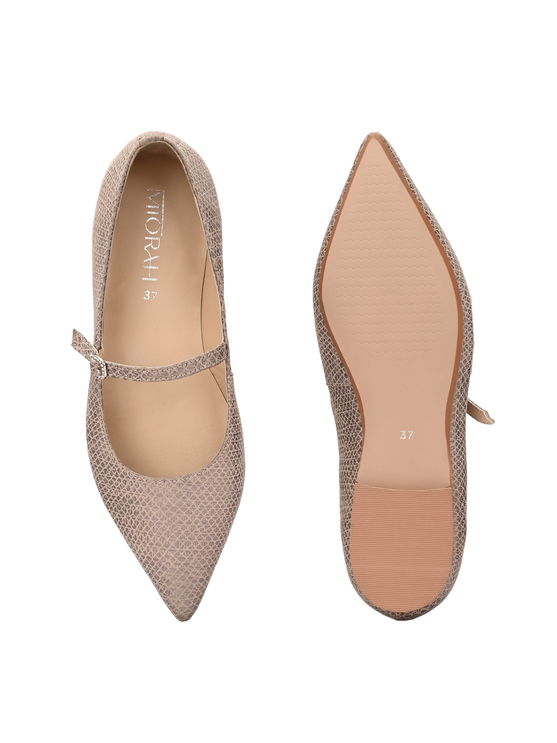 POPPY Premium Leather Pointed Flat Ballerinas