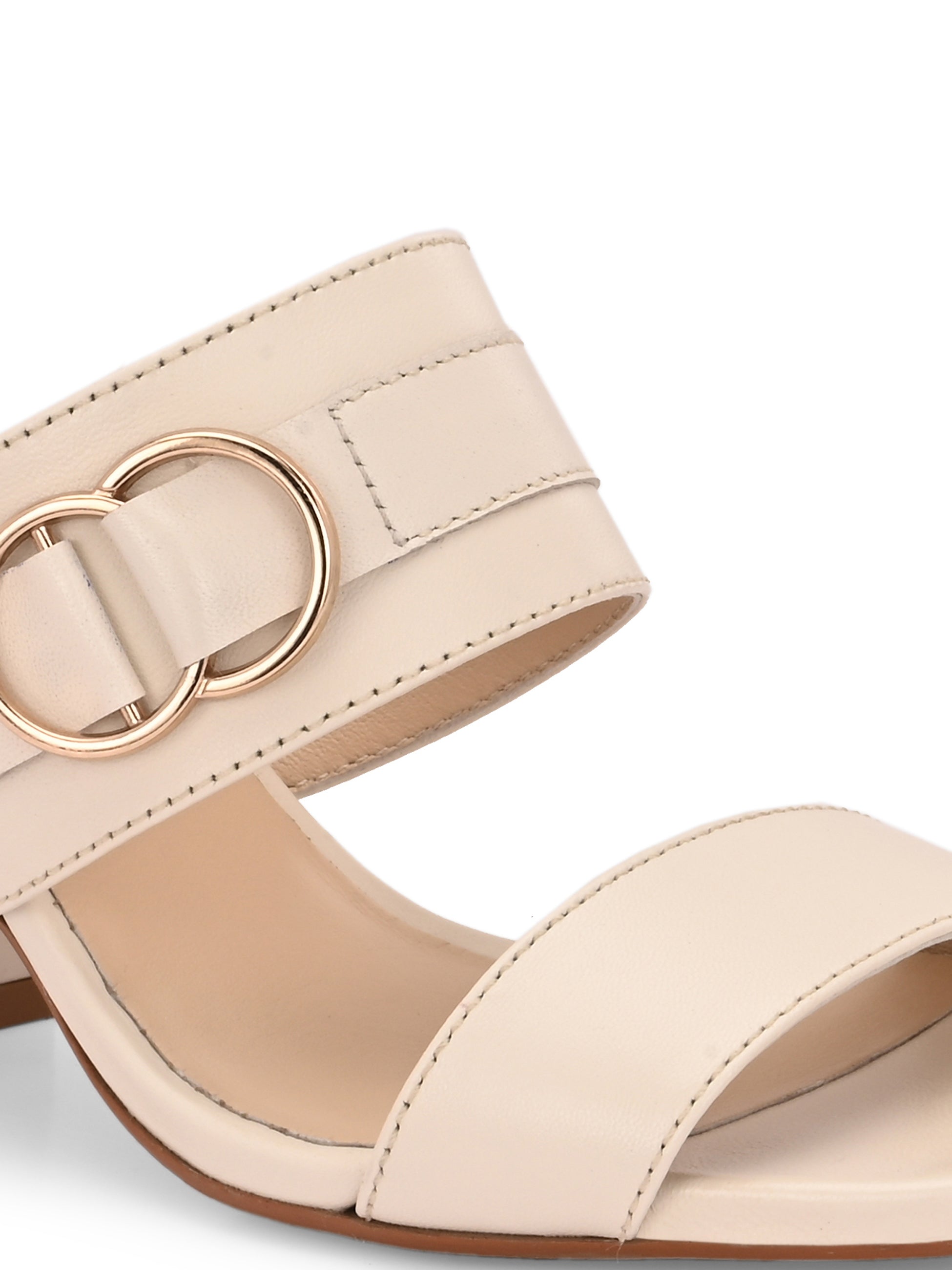 VELORA Premium Leather Double Strap Block Heels