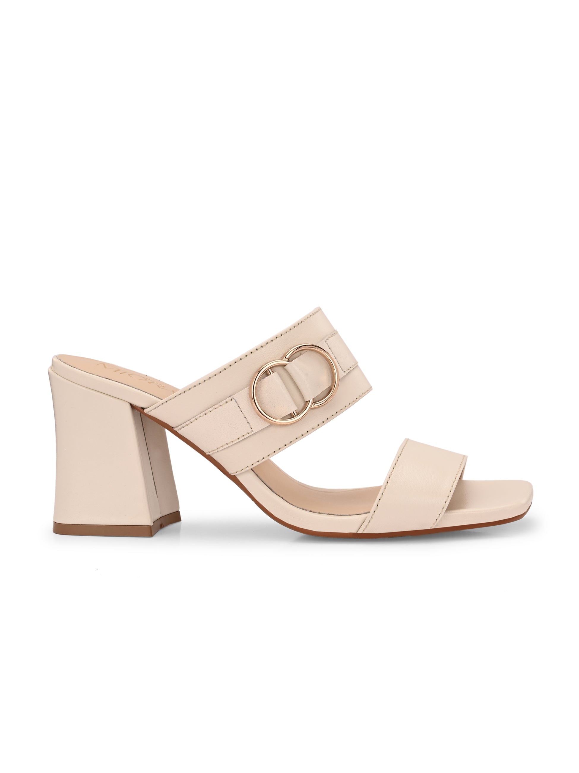 VELORA Premium Leather Double Strap Block Heels