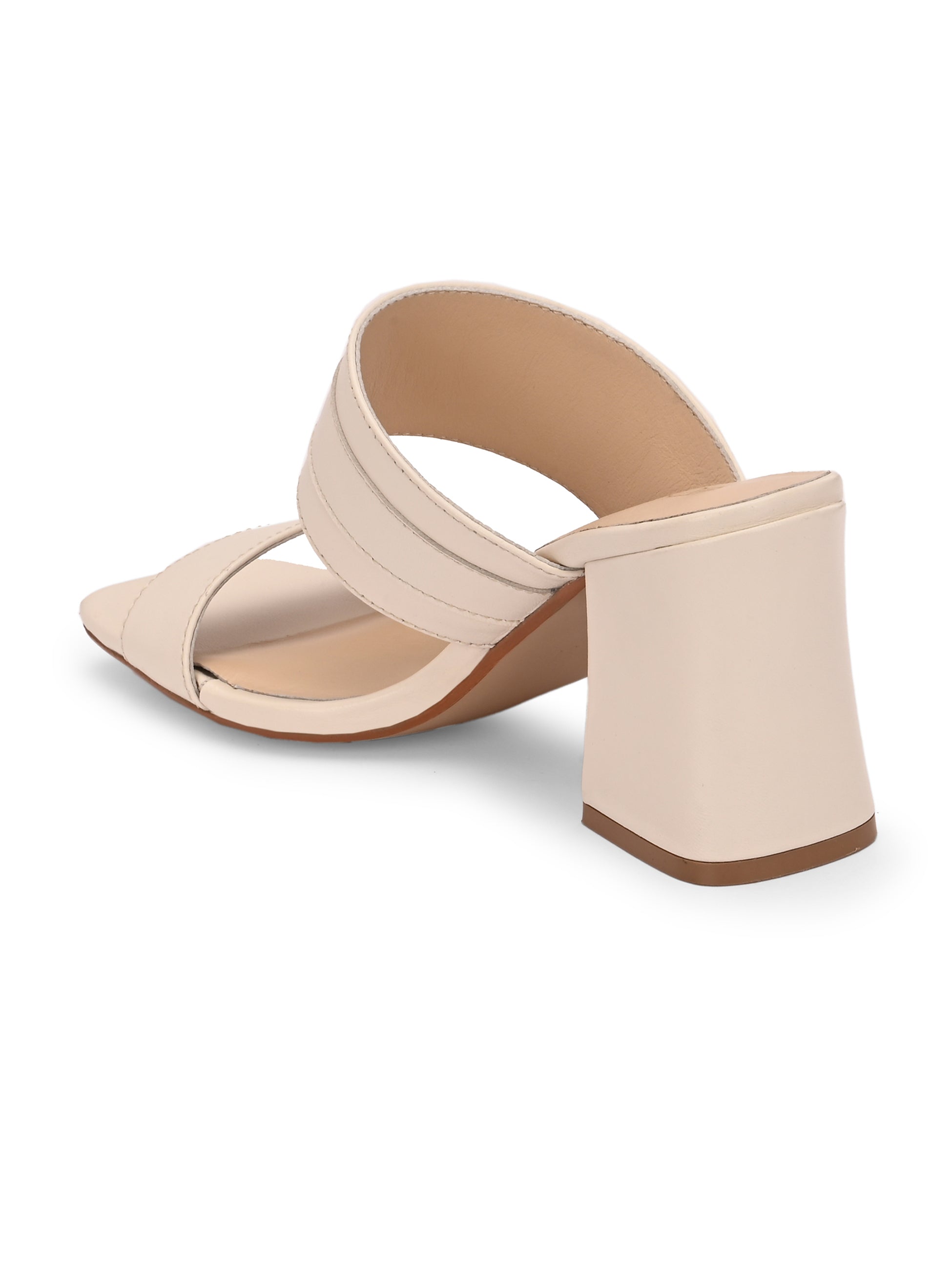 VELORA Premium Leather Double Strap Block Heels
