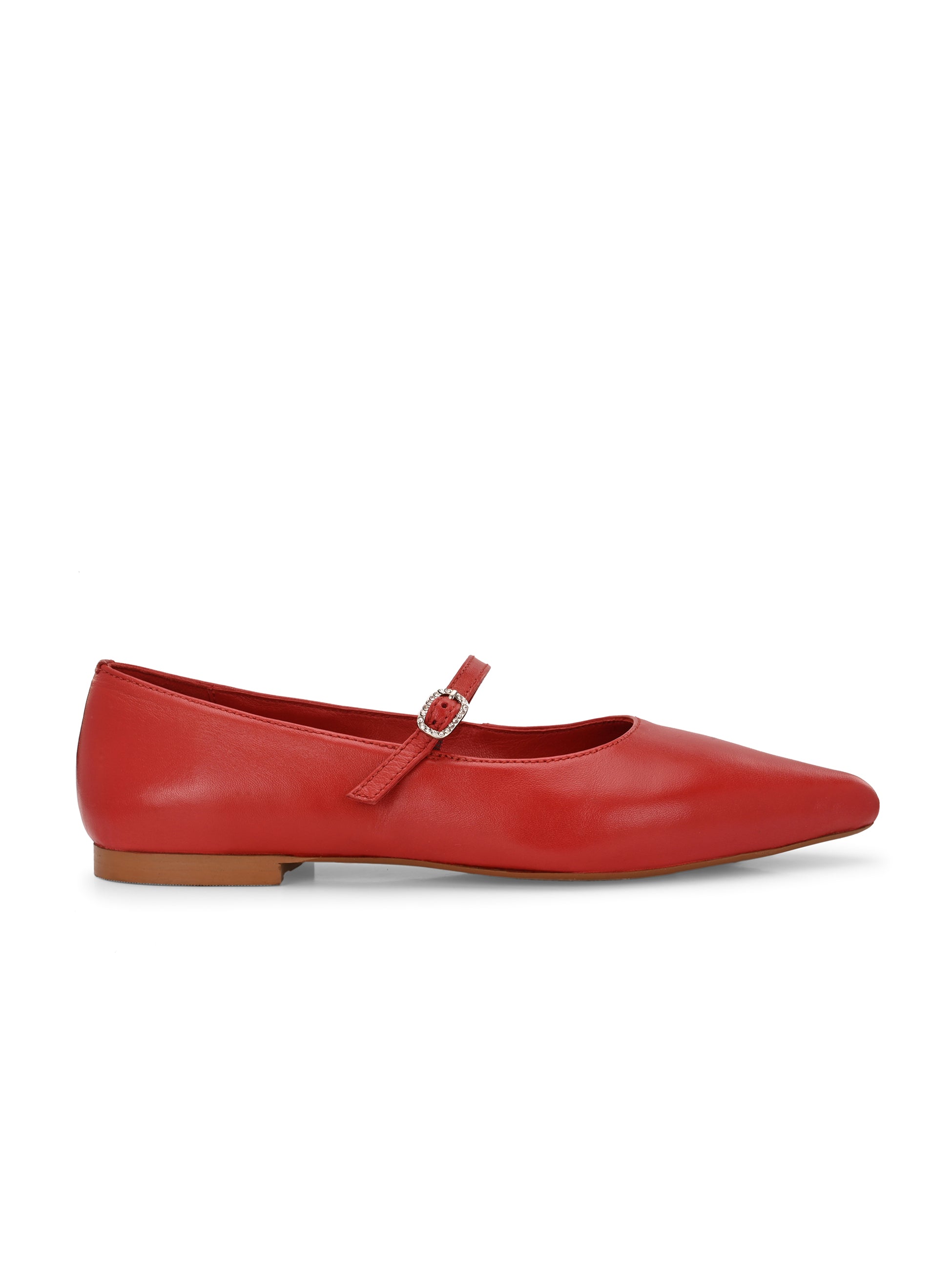 POPPY Premium Leather Pointed Flat Ballerinas
