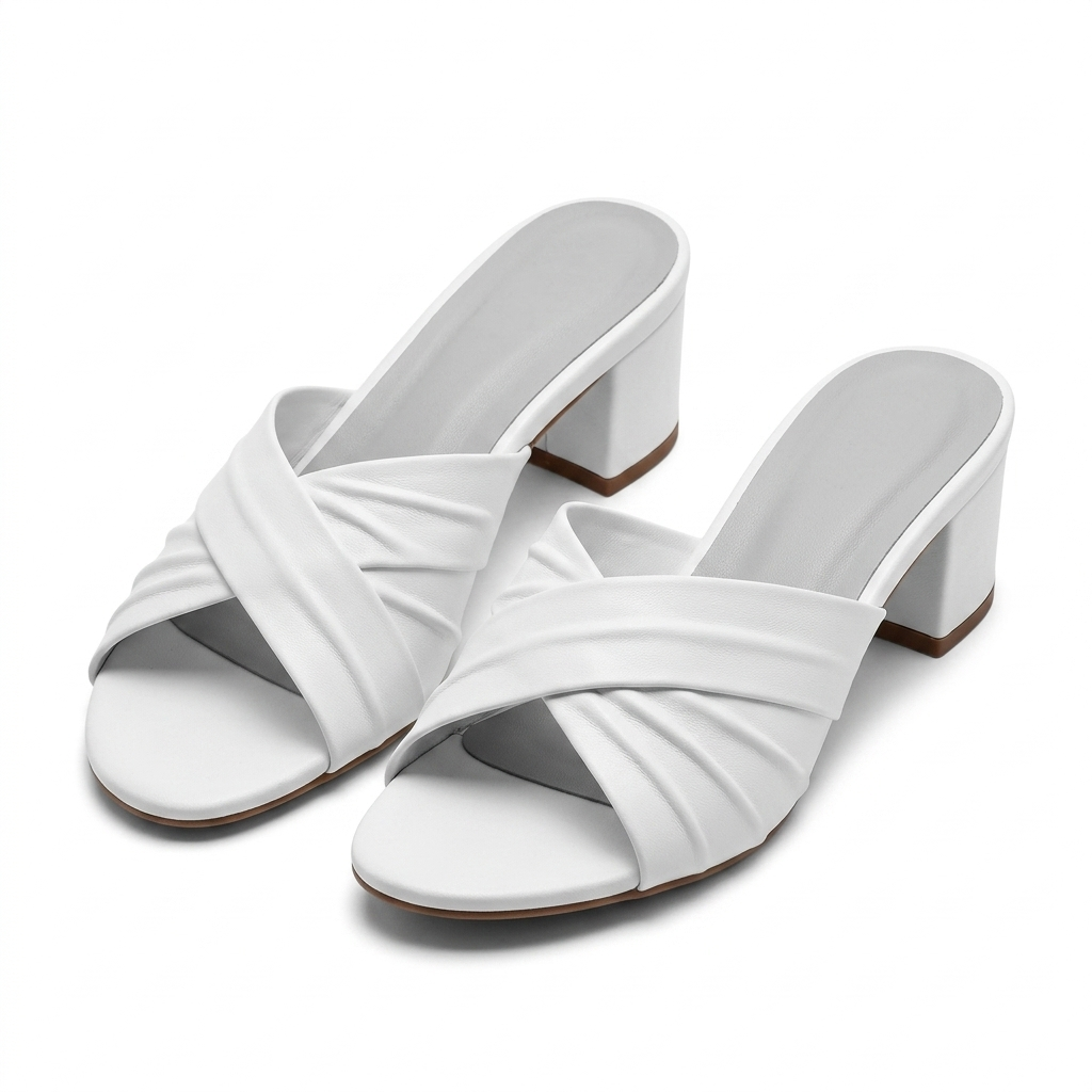 Jenny Swirl Peep Toe Block Heels