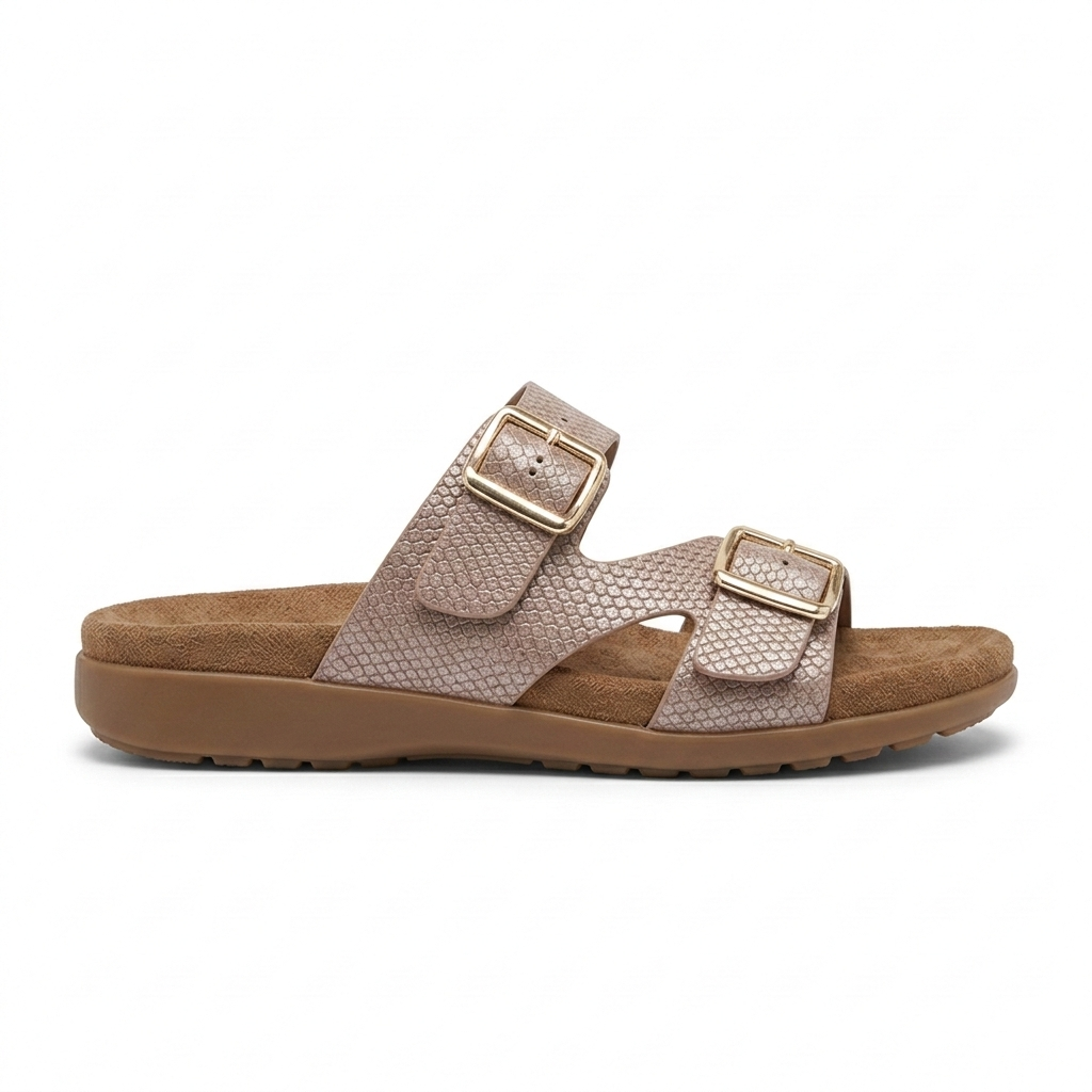 Sasha Comfort Buckled Summer Sliders