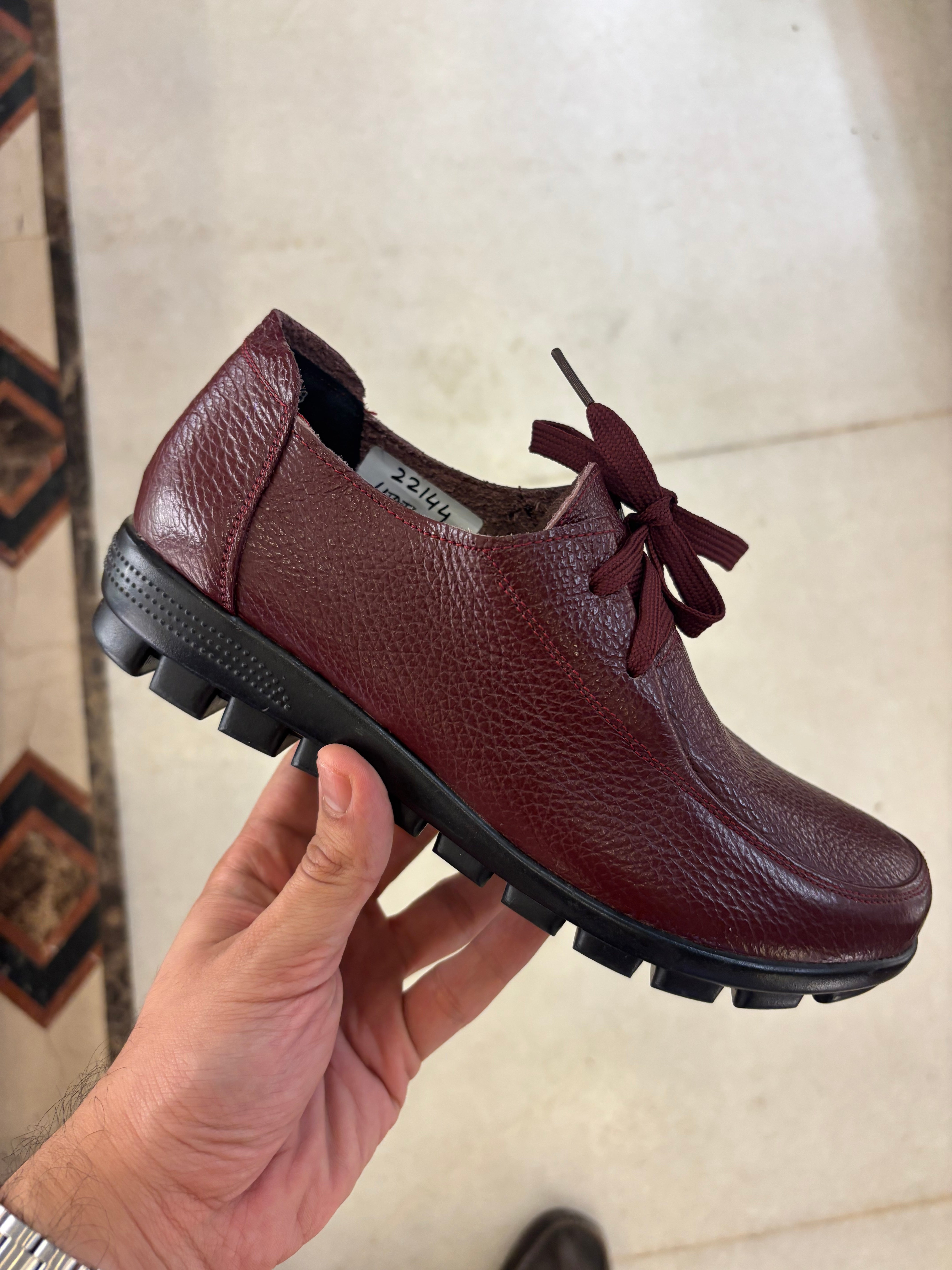 Arianna Casual Leather Lace Up Derby Shoes