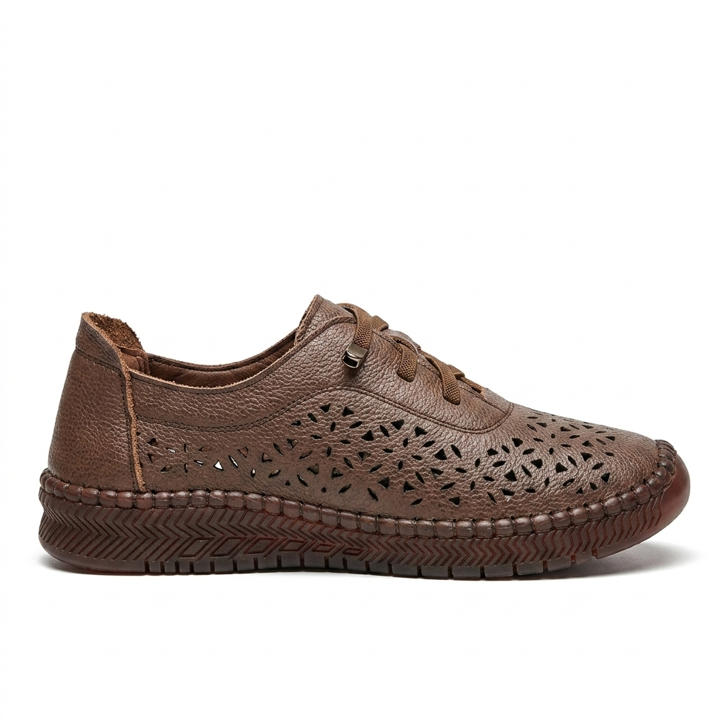 Toletti Casual Leather Perforated Everyday Sneakers