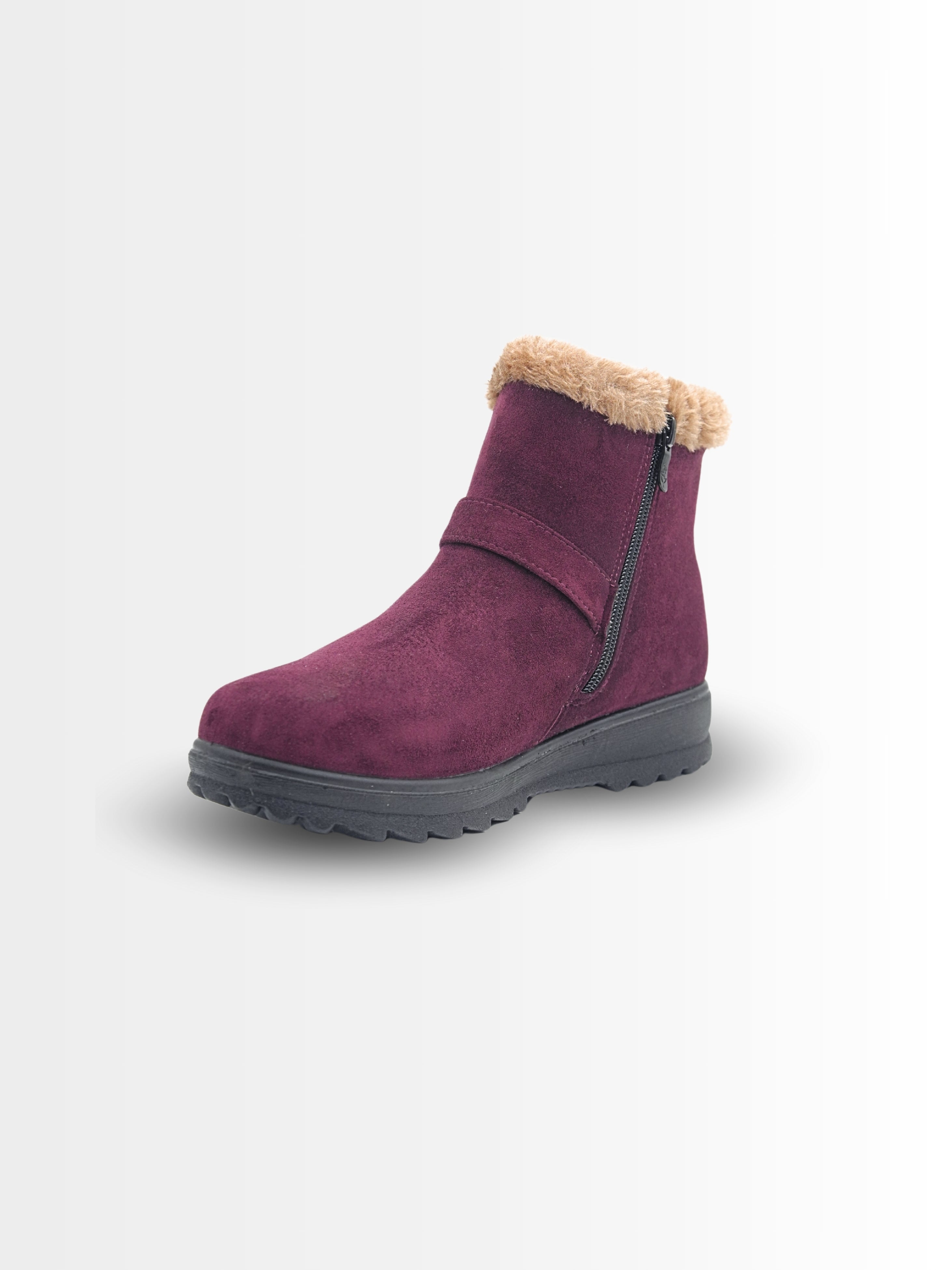 Costara Suede Fur Ankle Boots