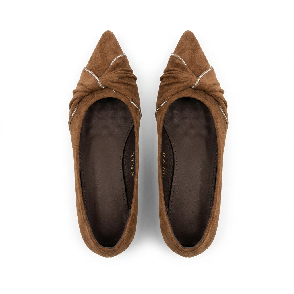 Sloane Wedge Suede Swirl Ballerinas