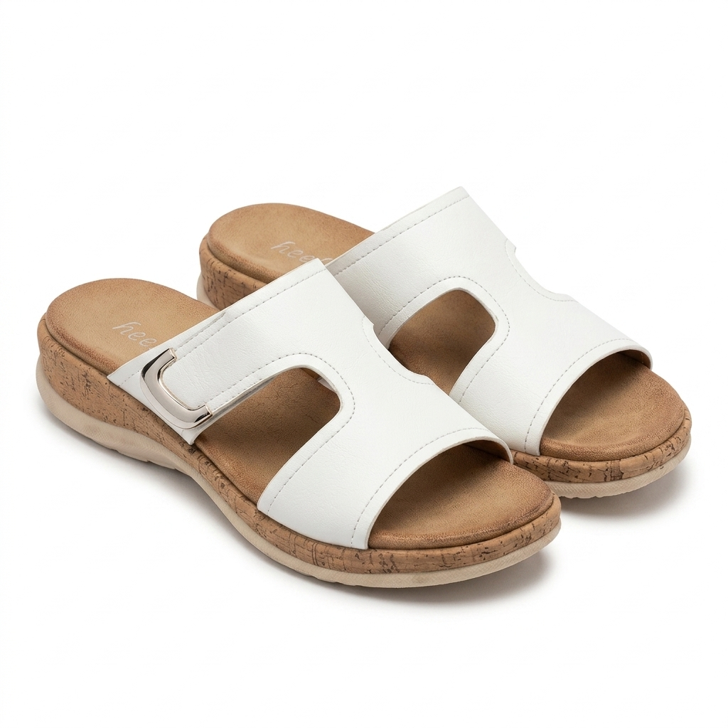 Belinda Comfort Slippers – Cushioned Velcro Strap