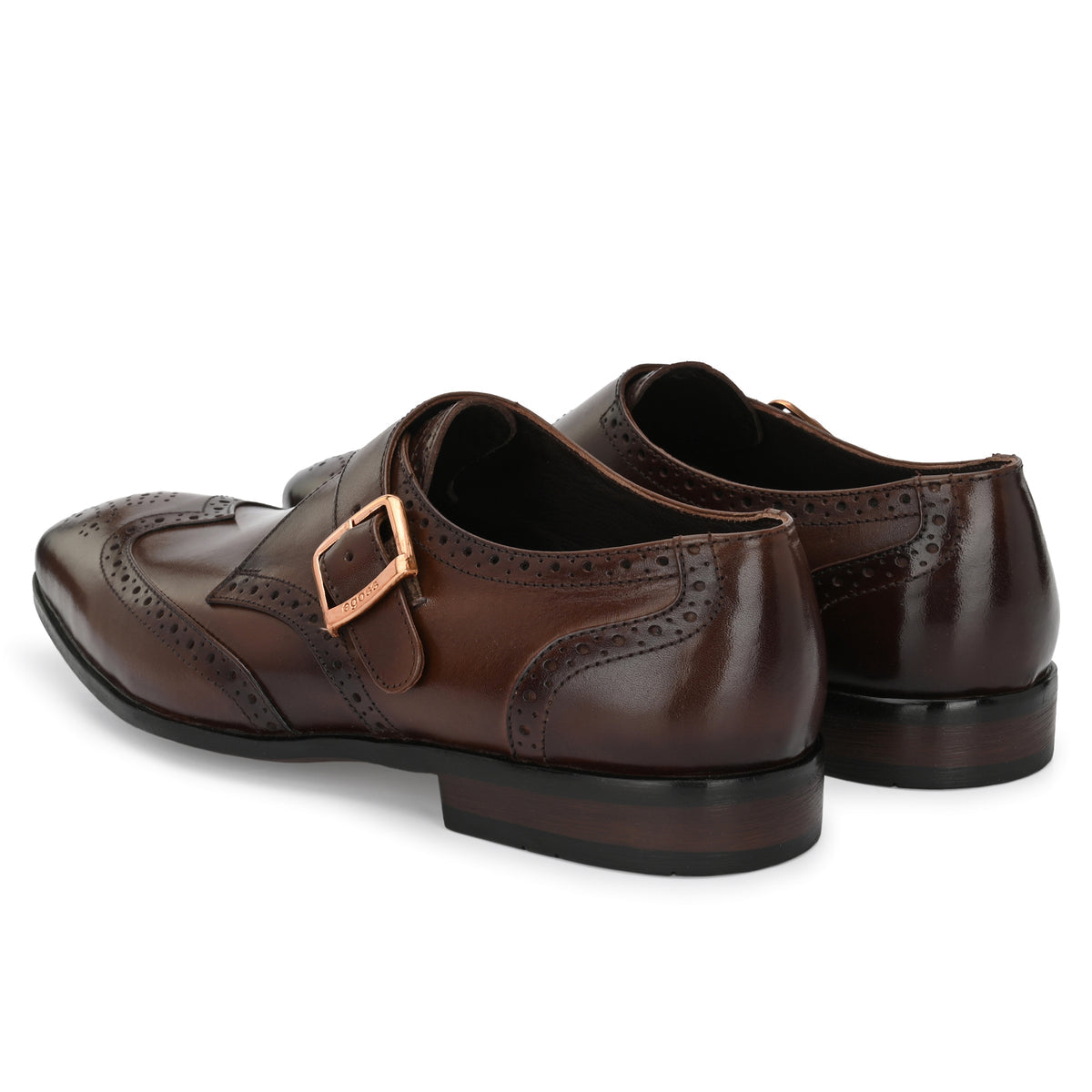 Franko Leather Semi Brogue Monks