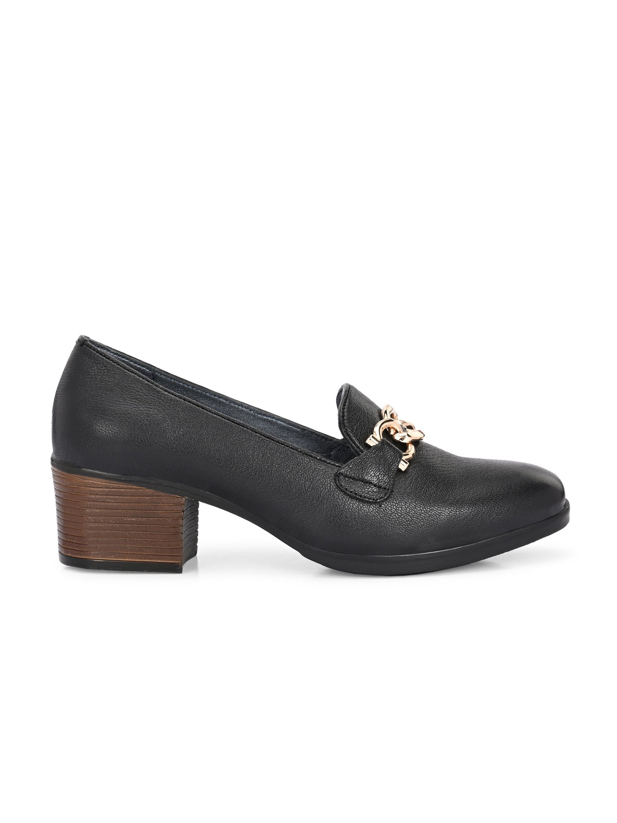 Crete Block Heel Leather Ballerinas