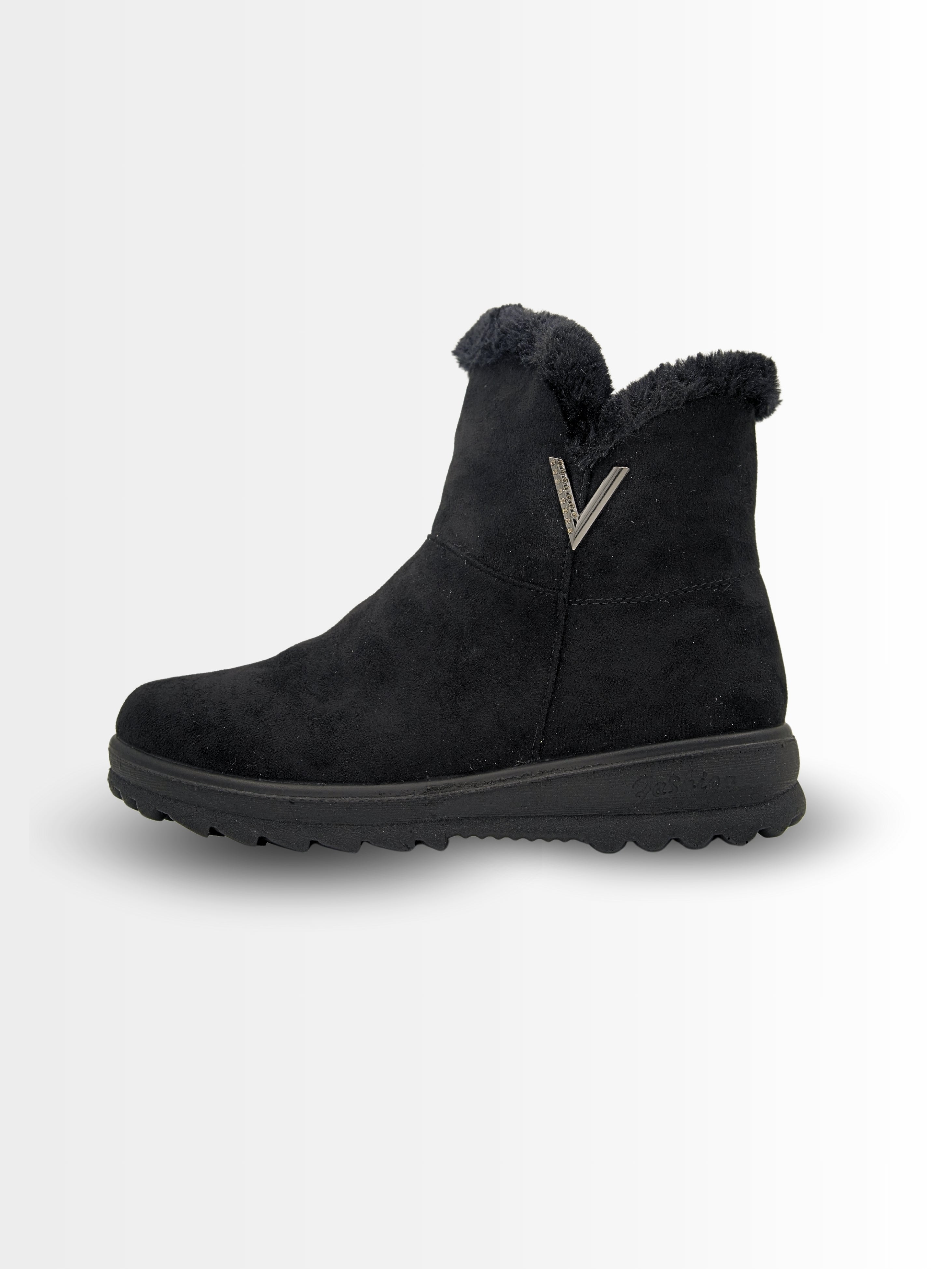 Alice Suede Ankle Fur Boots - The Heels India