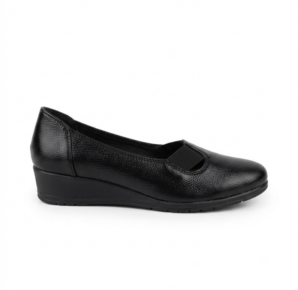 Kylie 2.0 Leather Elastic Wedge Ballerinas