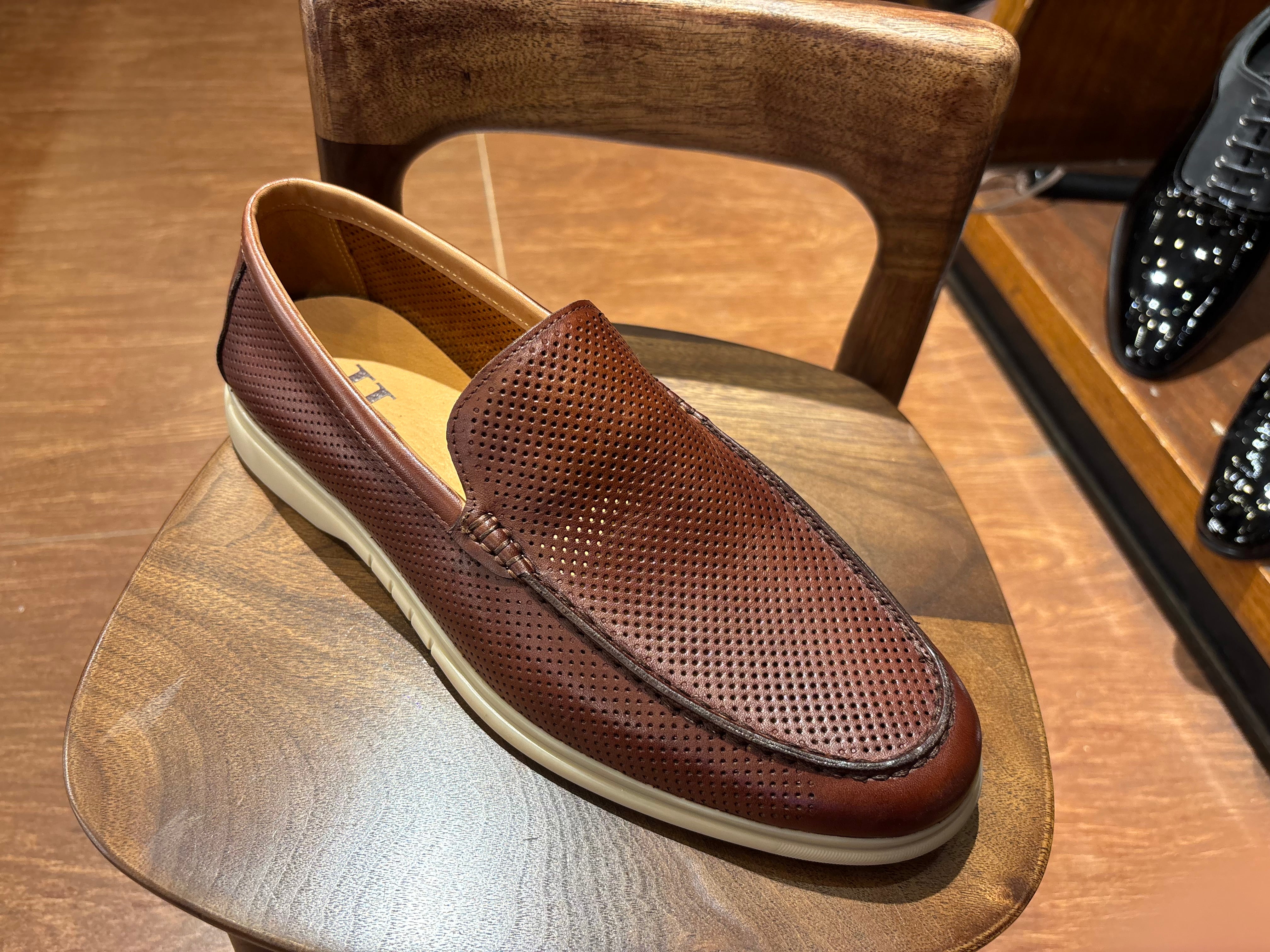 Jude Premium Perforated Leather Slip-On Loafers