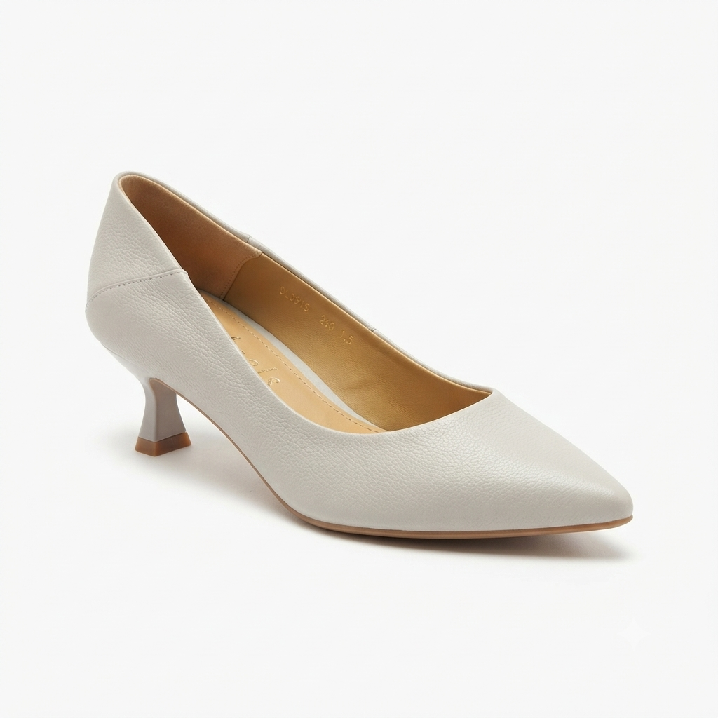 Emma 2.0 Premium Leather Kitten Heel Pumps