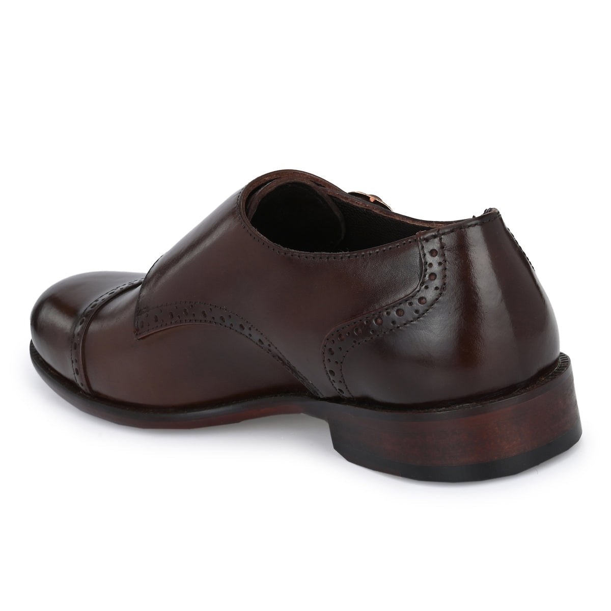 Clayton Brown Leather Double Monks