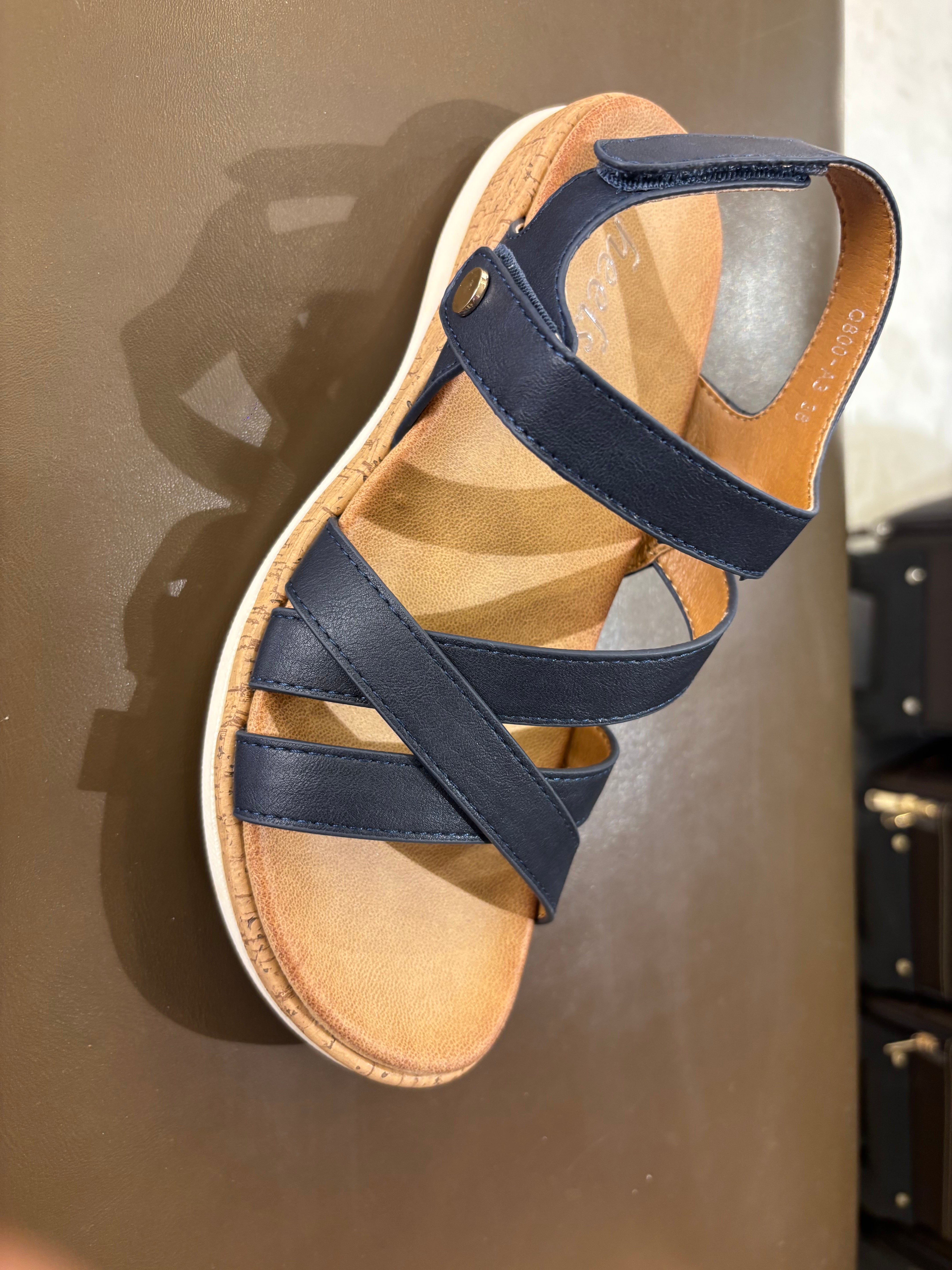 Frida Summer Criss Cross Comfort Velcro Sandals - The Heels India
