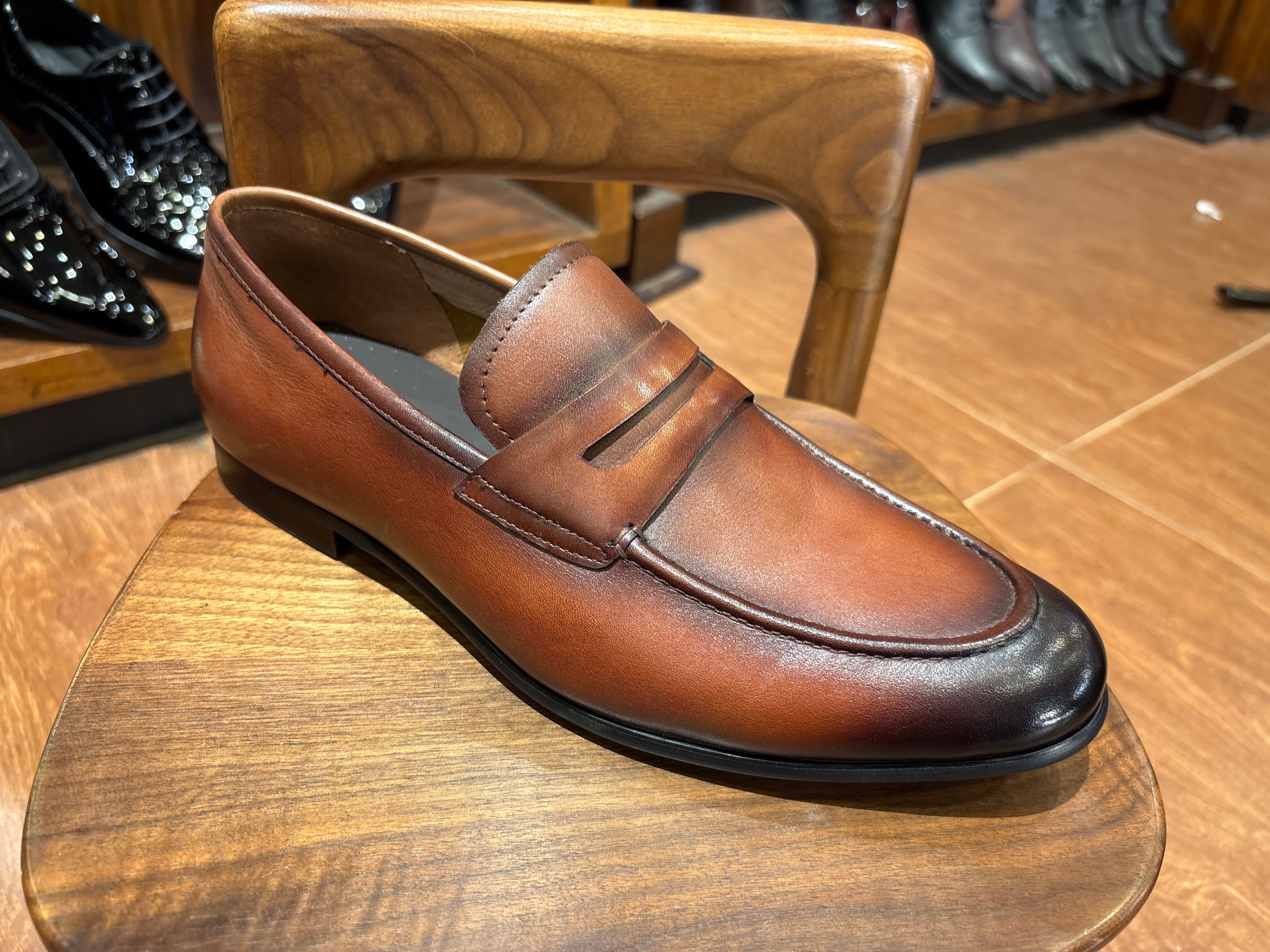 Kenny Premium Leather Penny Loafers Brown - The Heels India
