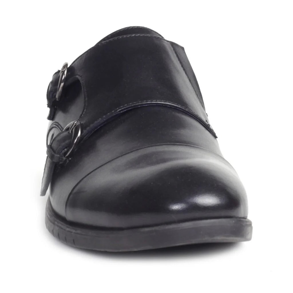 Marcus Leather Double Monk Strap Shoes