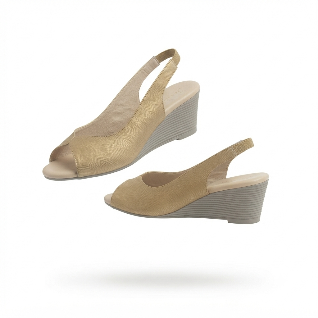 Riley Comfort Back Elastic Wedge Heels