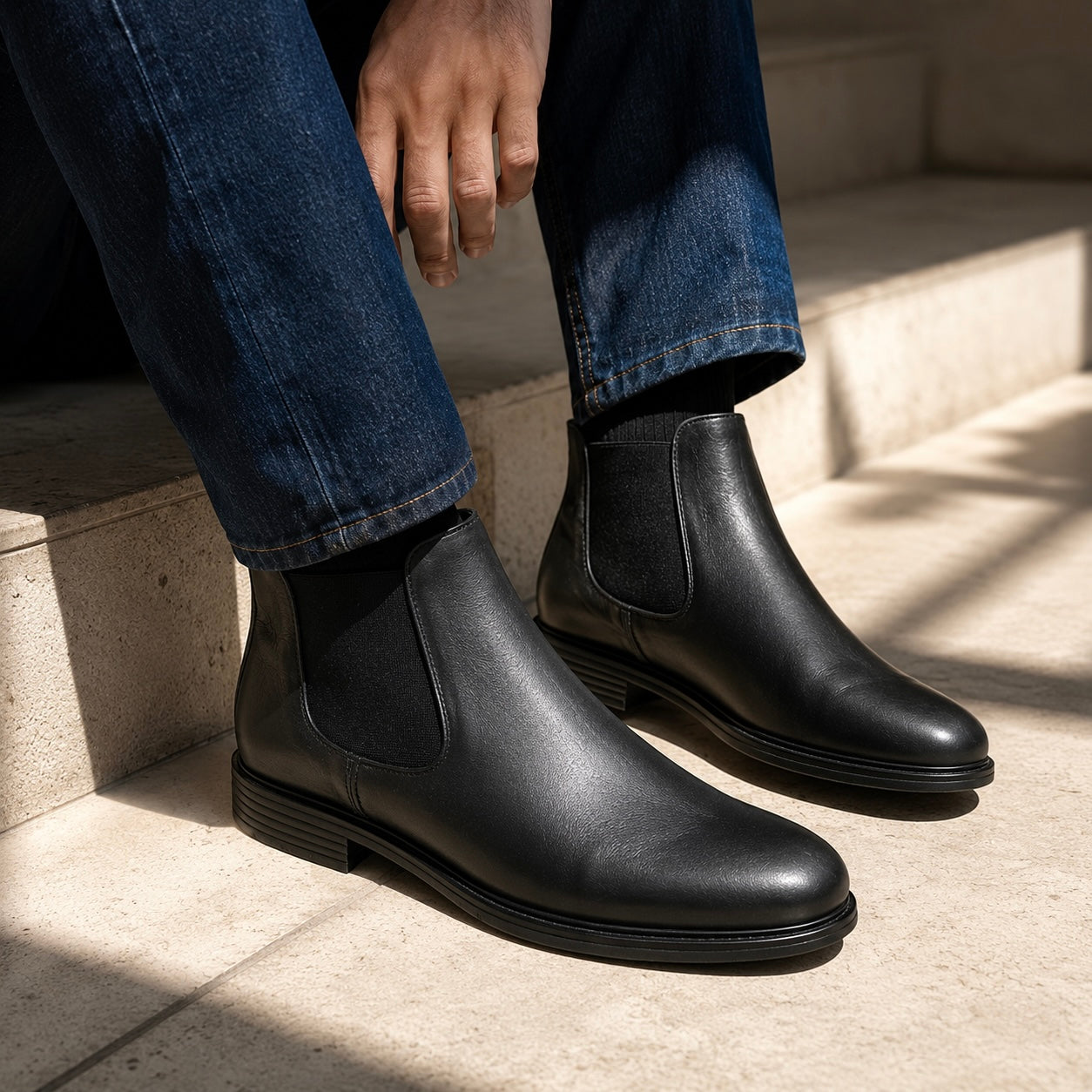 Chelsea Platinum Leather Boots - The Heels India