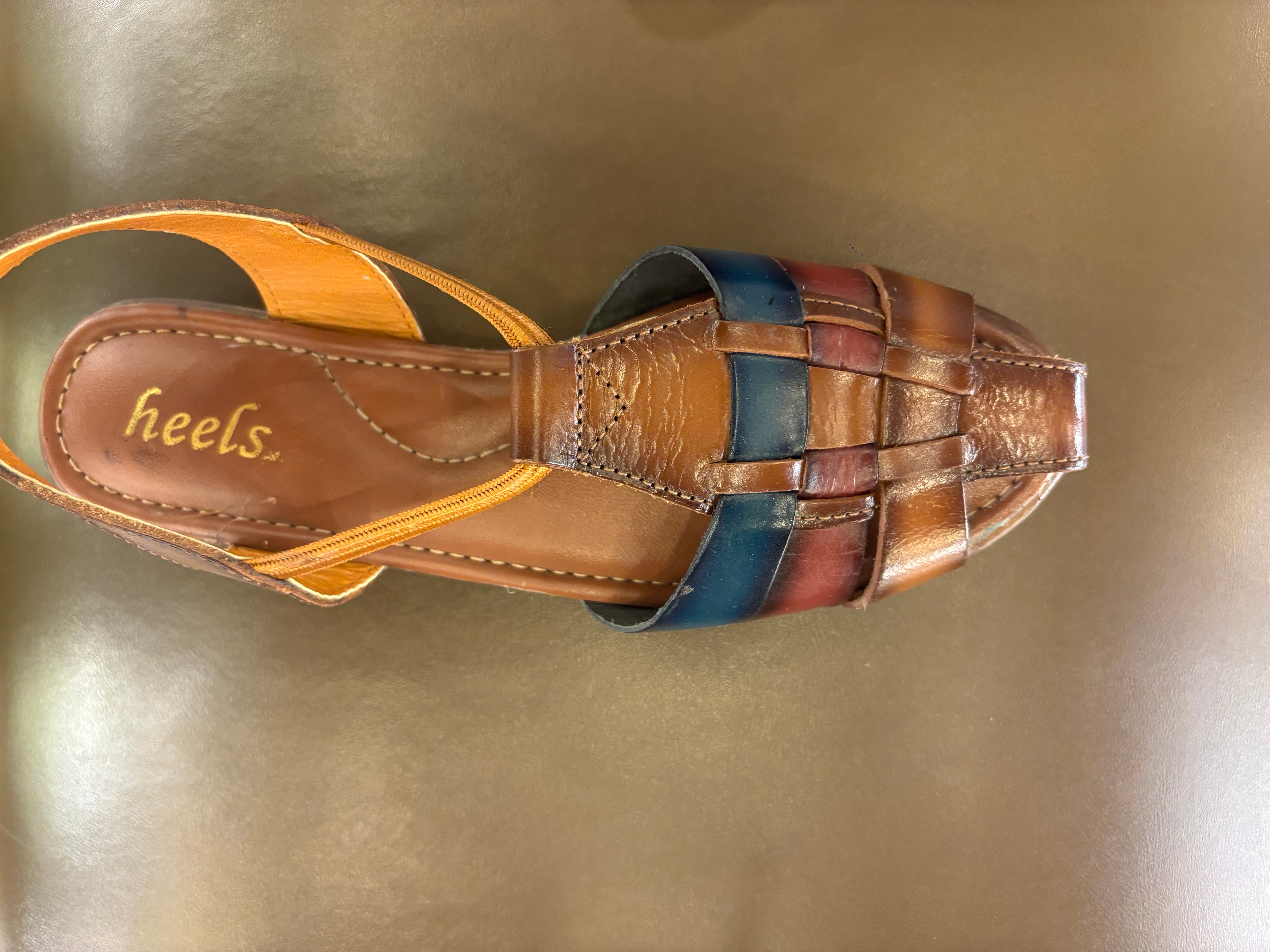 Alvira Ethnic Leather Roman Sandals