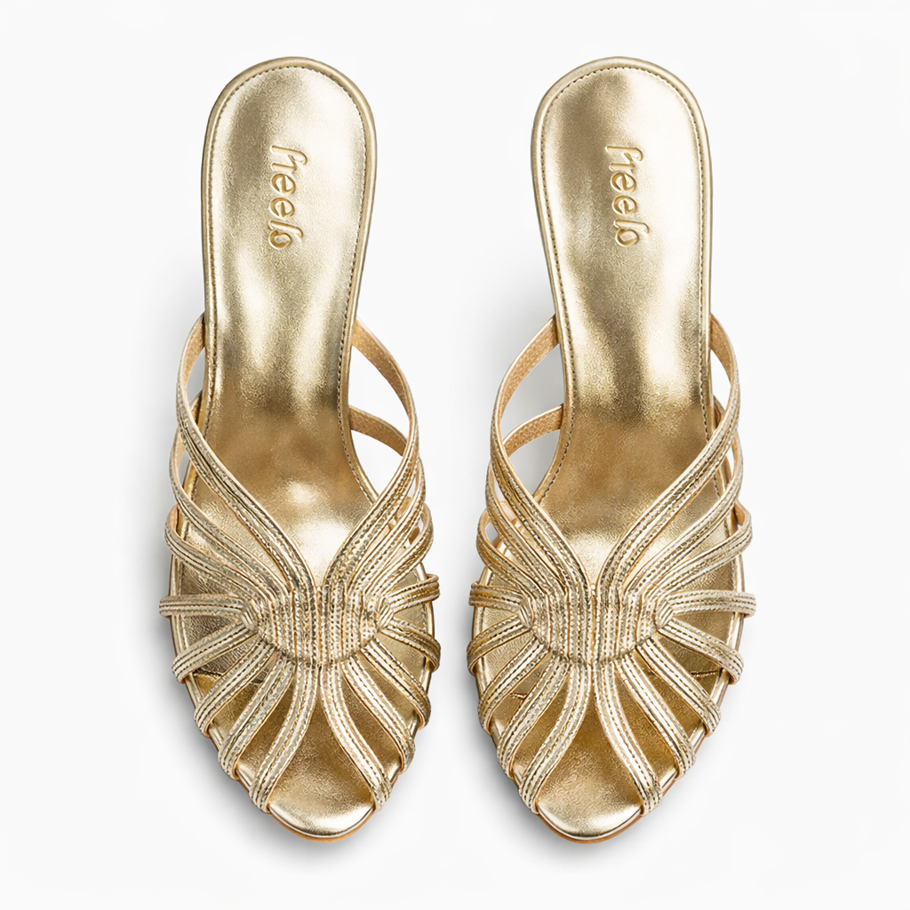 Ellen Premium Fancy Peep Toe Pencil Heels