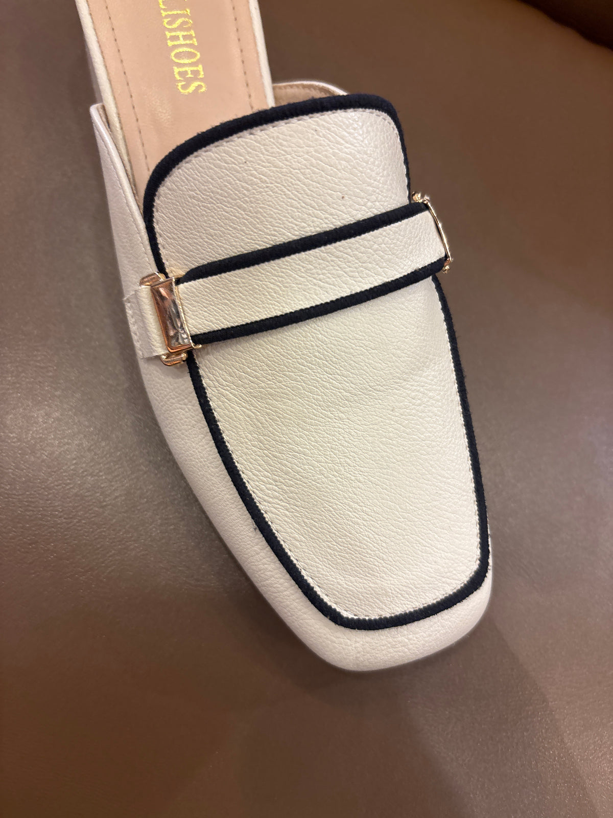 Antoine Premium Back Open Block Heel Mules