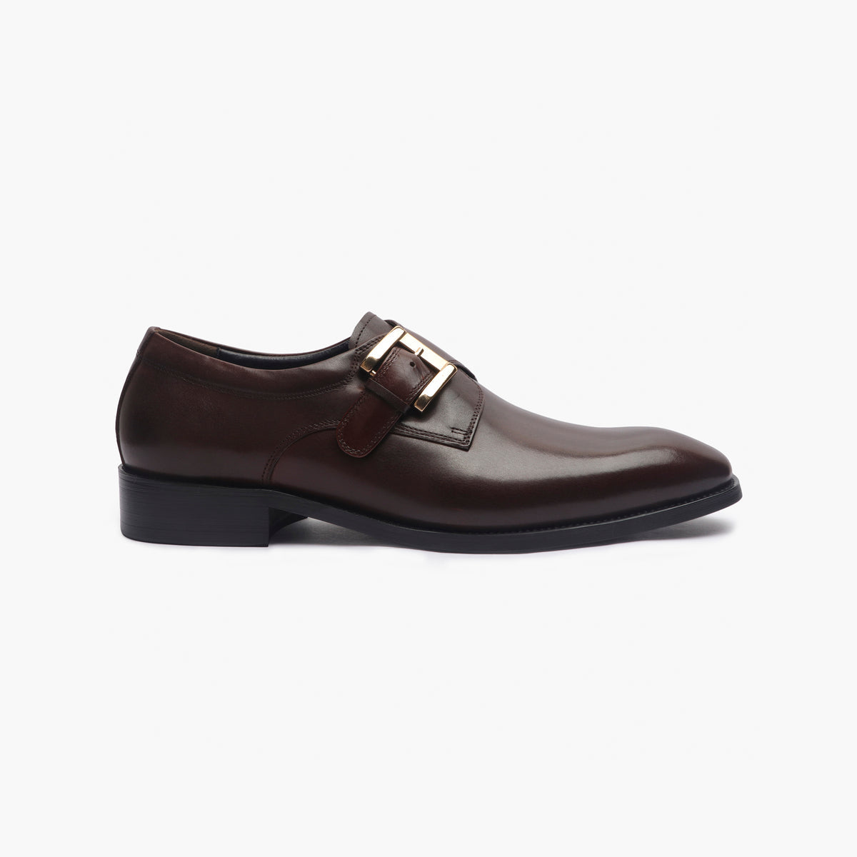 Lorelei Buckle Leather Monk Strap - The Heels India