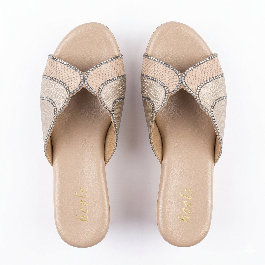Silviya Bling Peep Toe Wedge Platform Heels - The Heels India