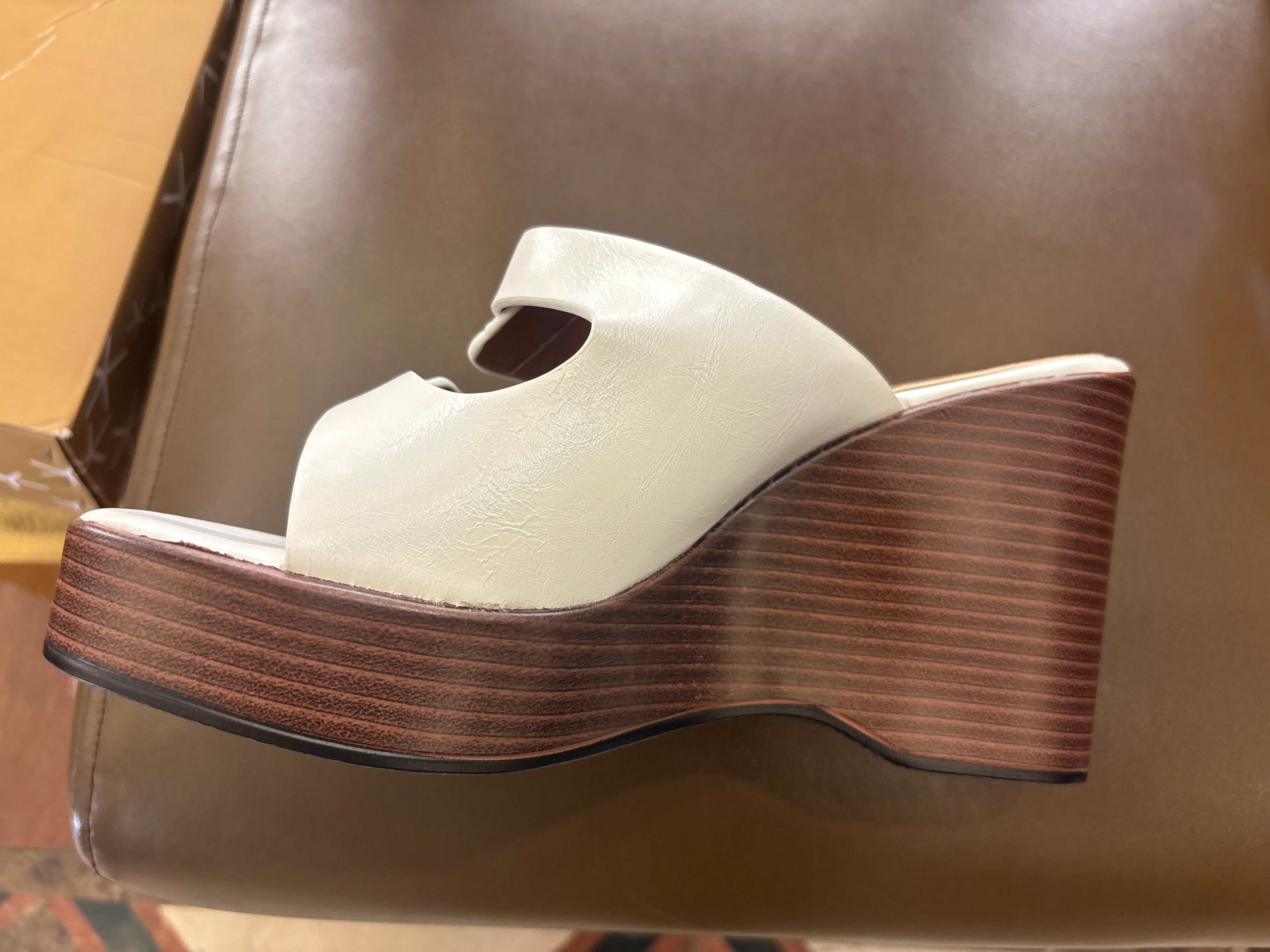 Beryl Platform Double Strap Wedge Heels