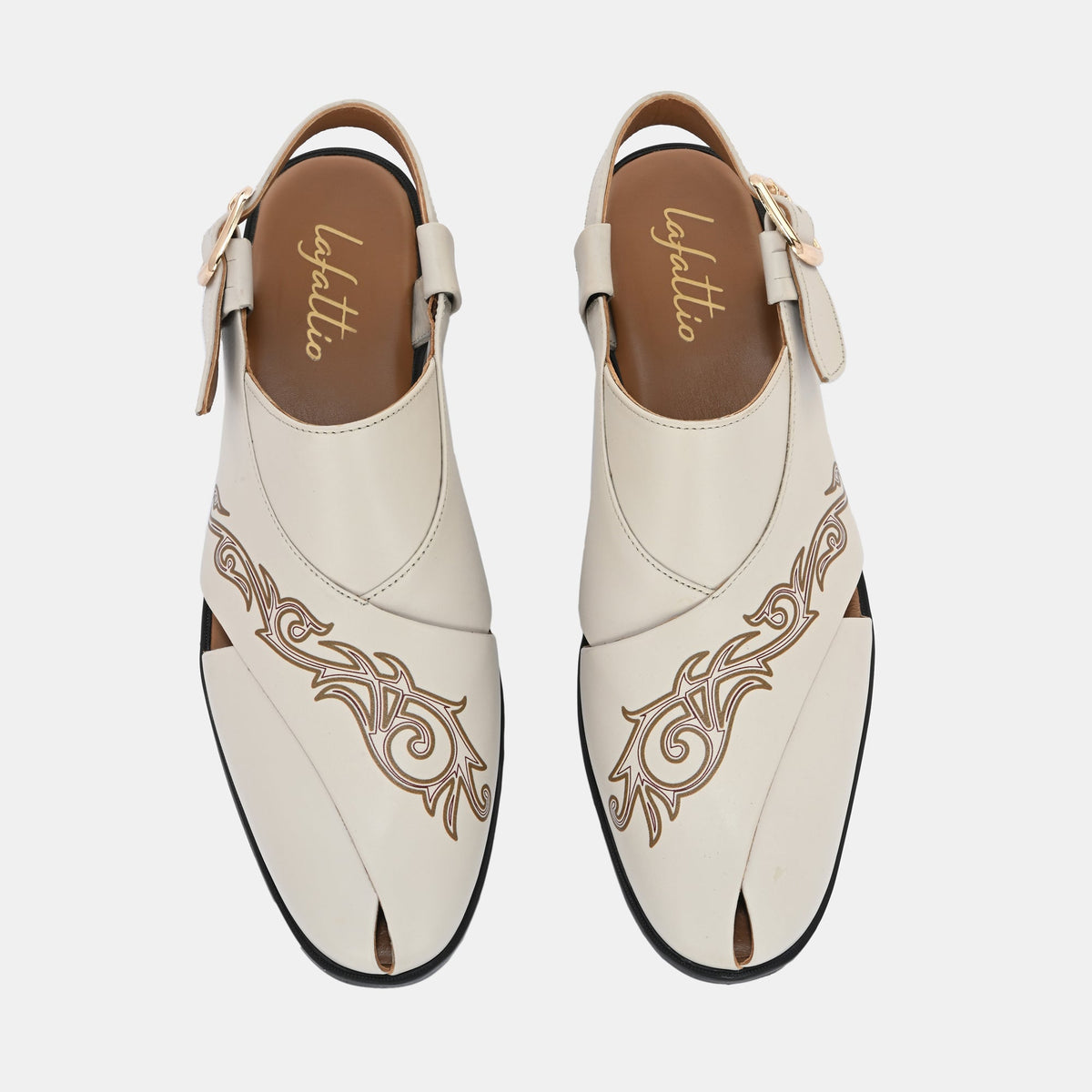 Noble Hand Painted Leather Peshawari Sandals