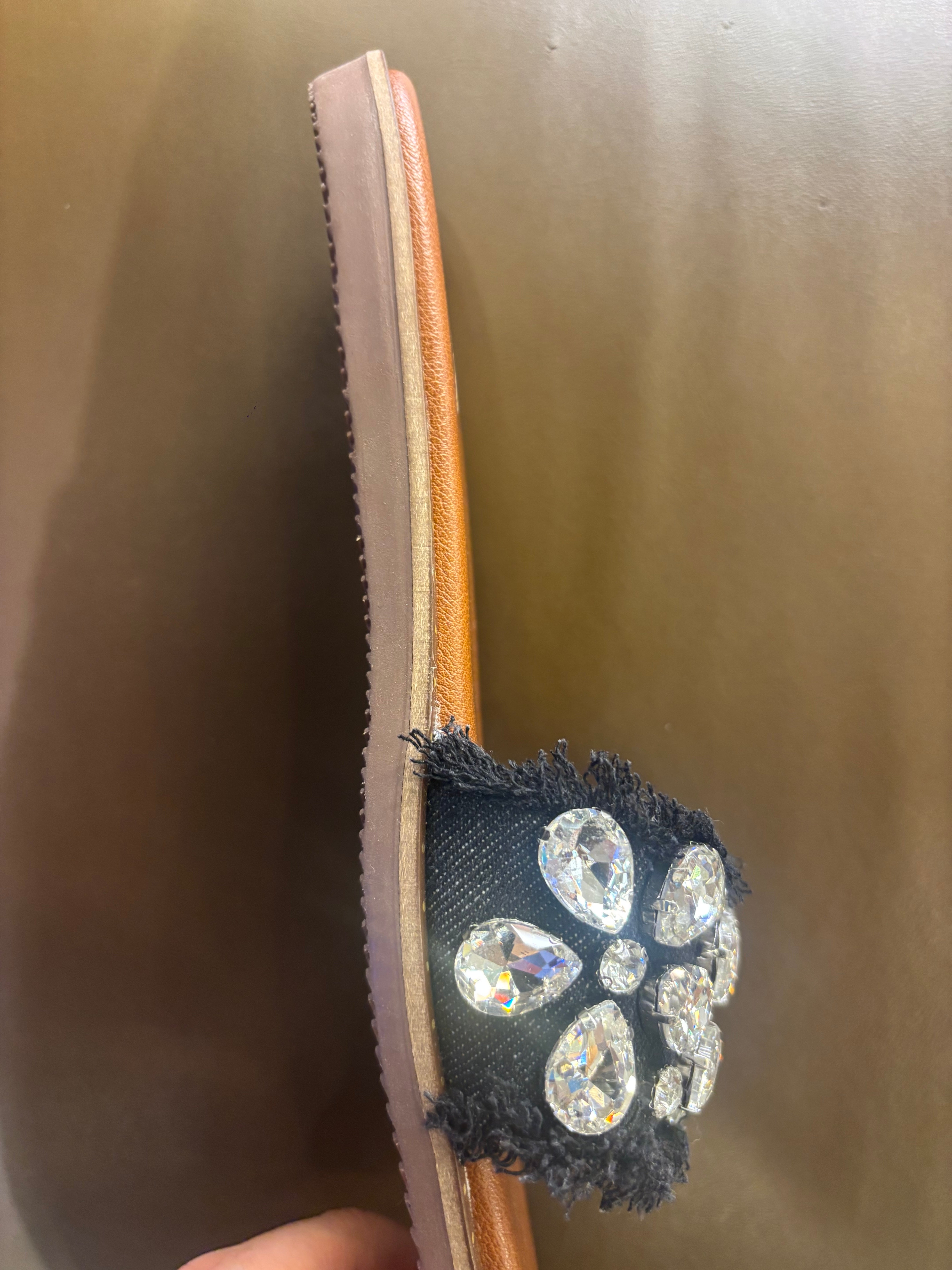 Kiya Embellished Summer Flat Sliders