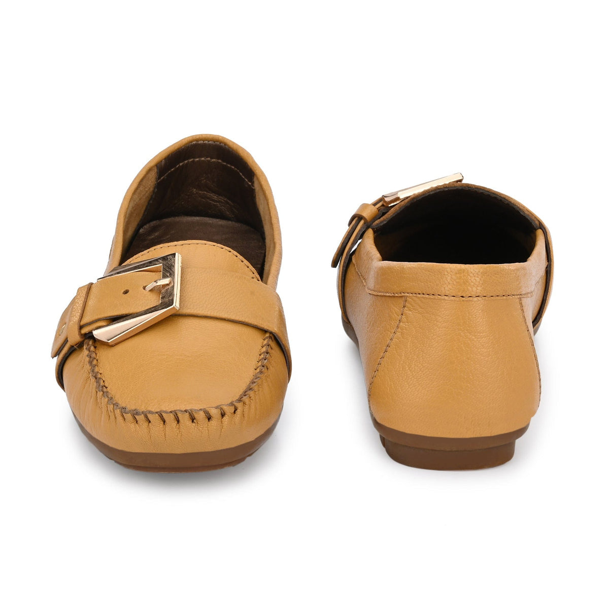 Kiya Buckled Leather Loafers