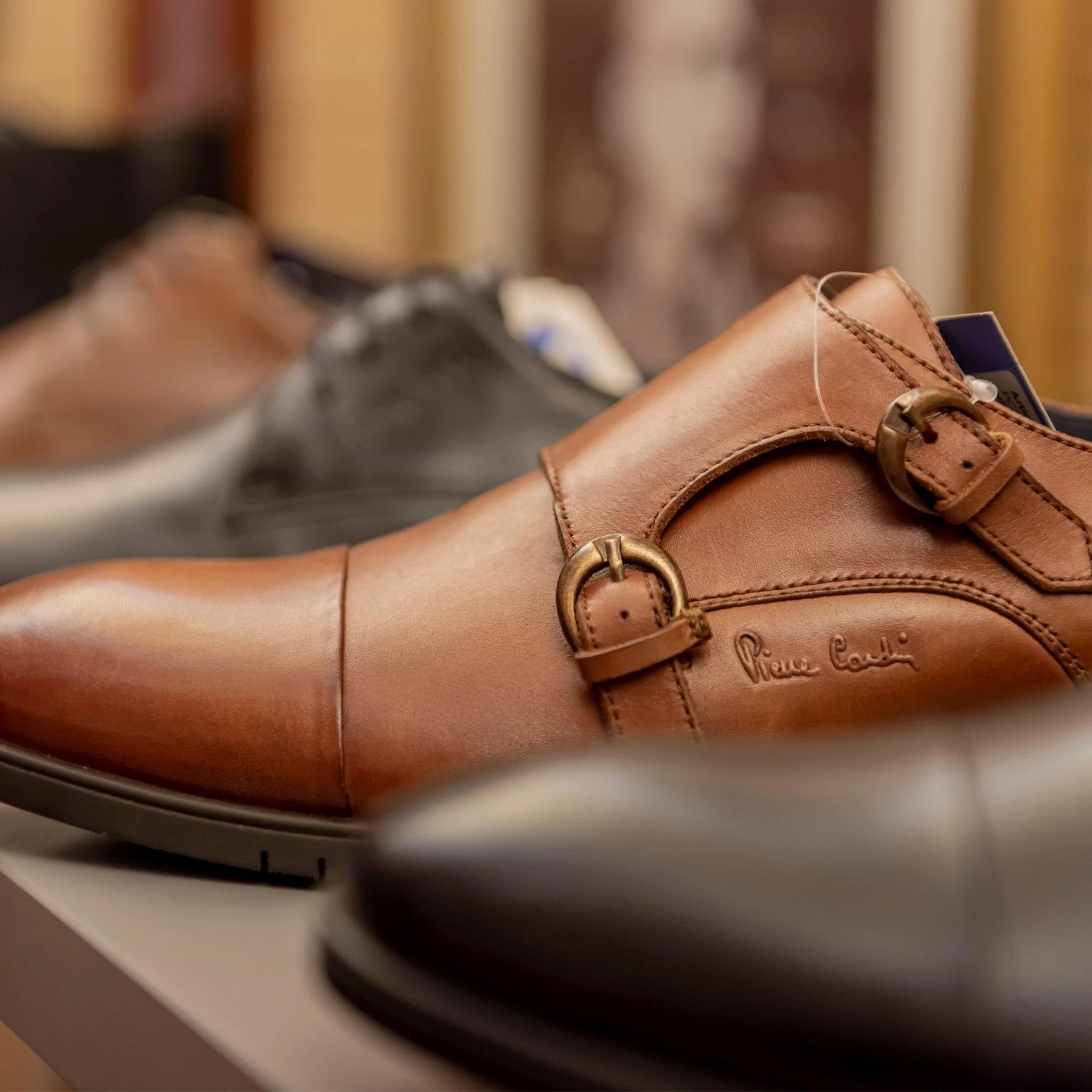 Marcus Leather Double Monk Strap Shoes