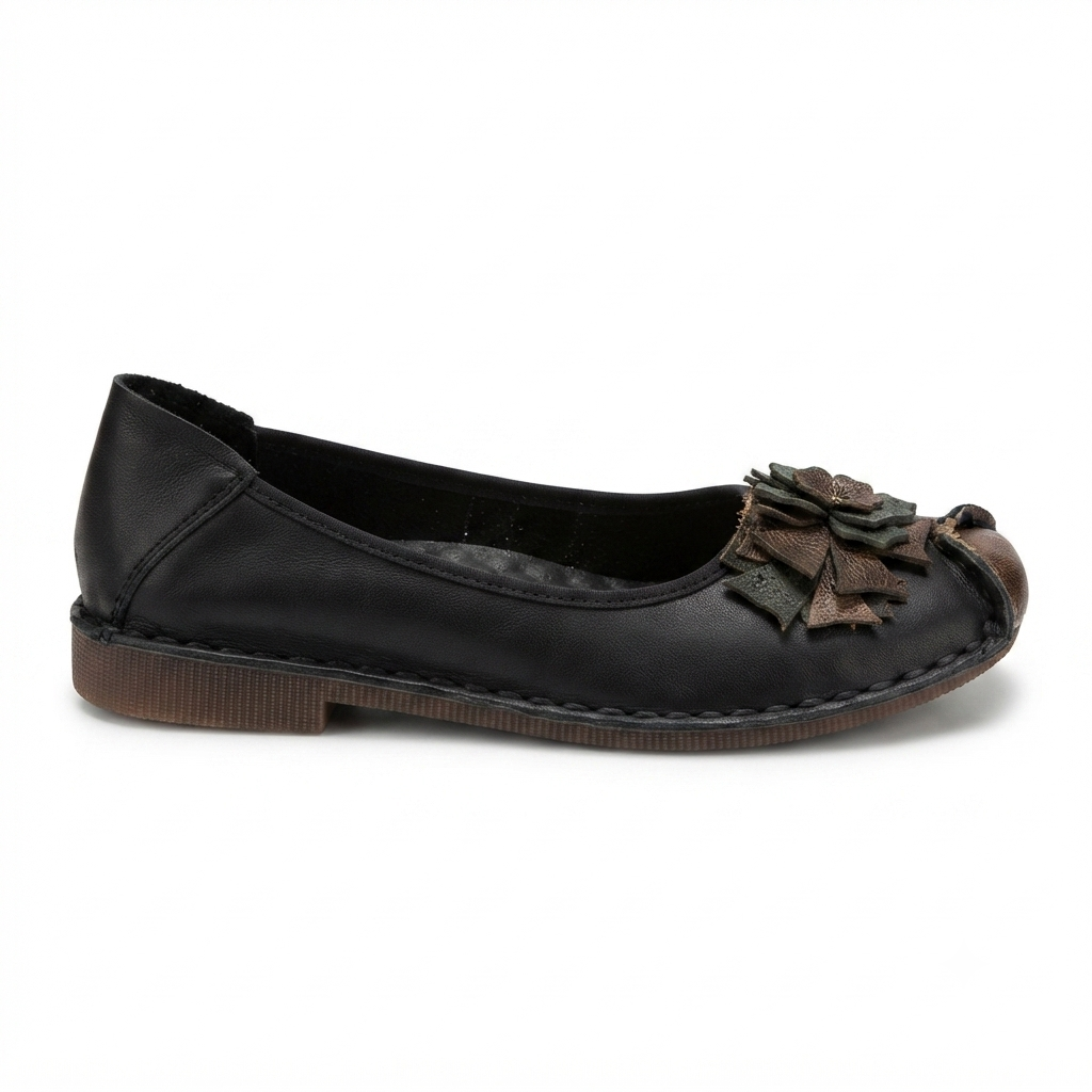 Flora 5.0 Premium Leather Cushioned Ballerinas
