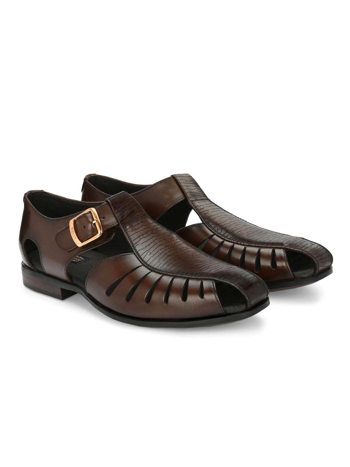 Roman Leather Ethnic Peshawari Sandals - The Heels India